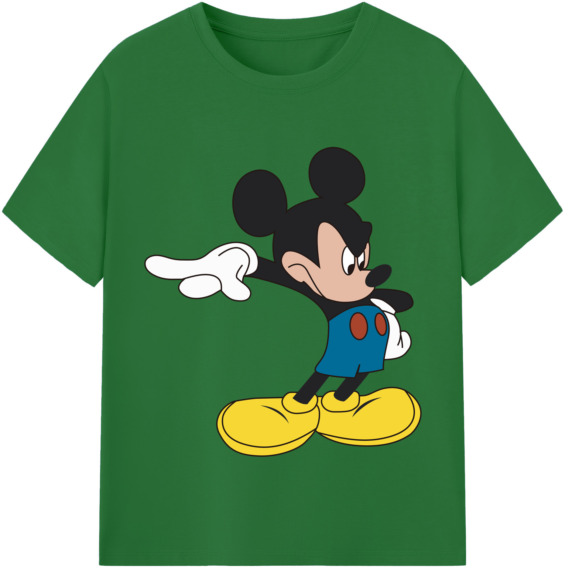 （画像用） ミッキーマウス Mickey Mouse 綿100％半袖Tシャツ（フロントプリント）