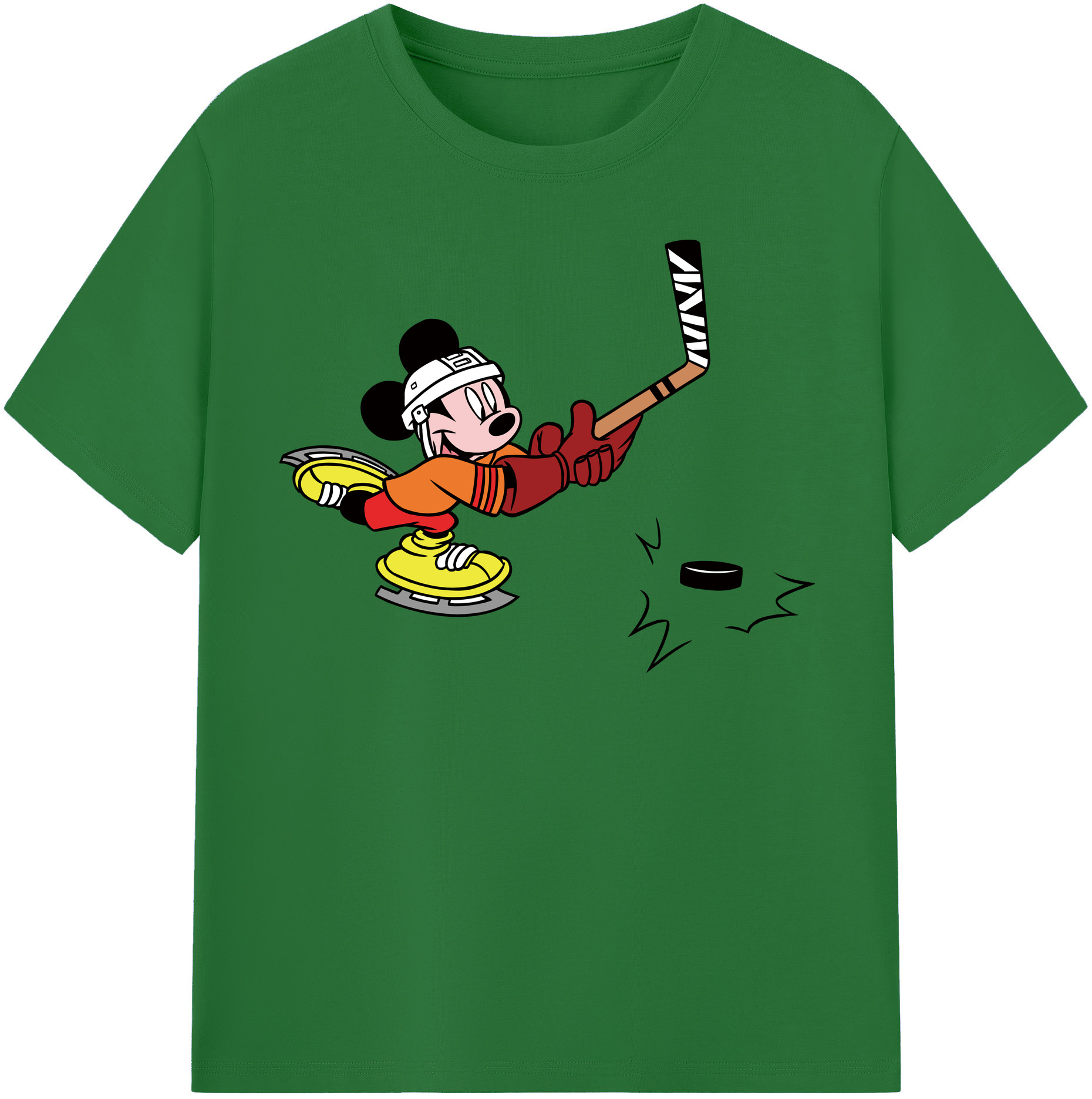 （画像用） ミッキーマウス Mickey Mouse 綿100％半袖Tシャツ（フロントプリント）