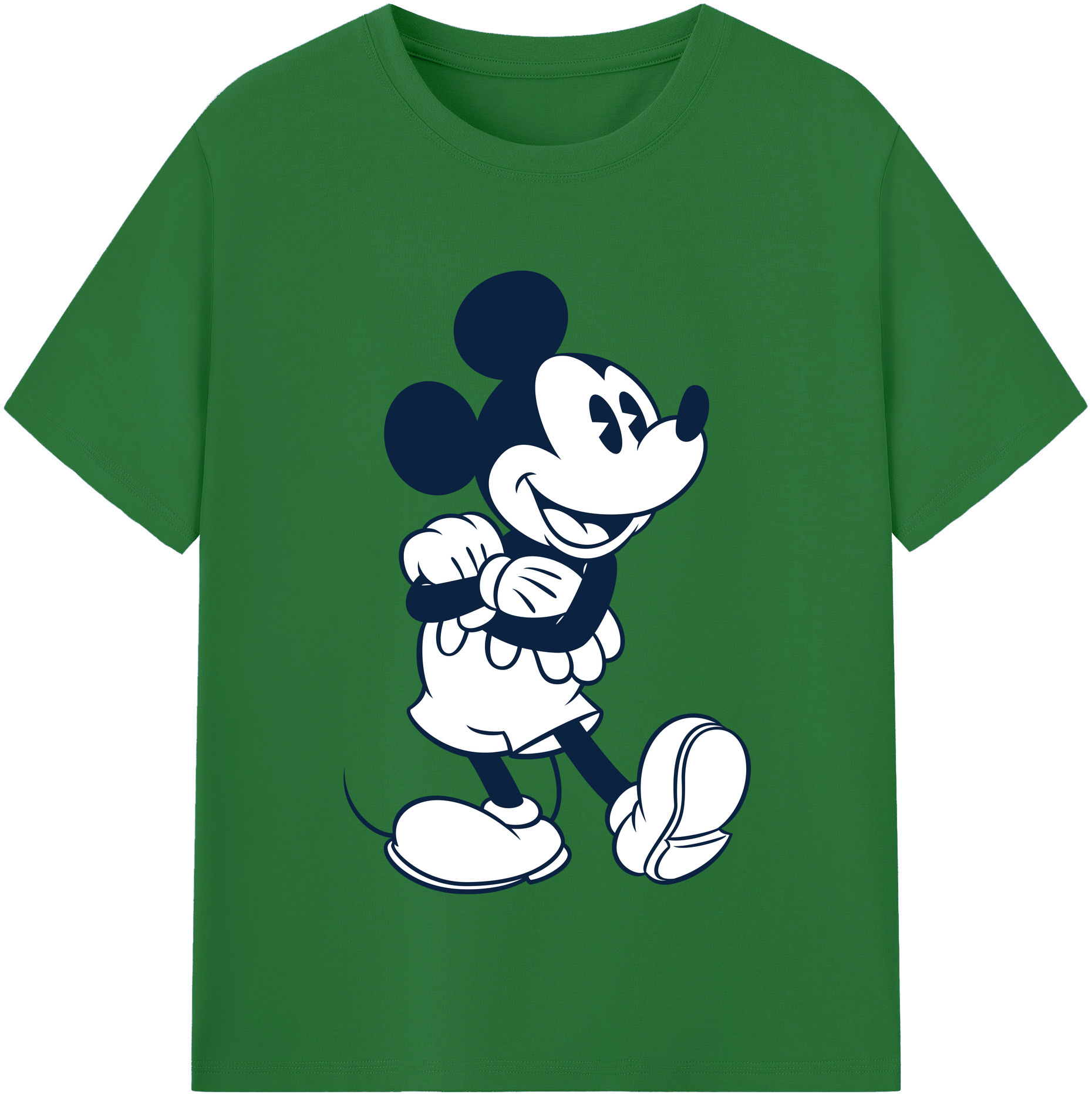 （画像用） ミッキーマウス Mickey Mouse 綿100％半袖Tシャツ（フロントプリント）