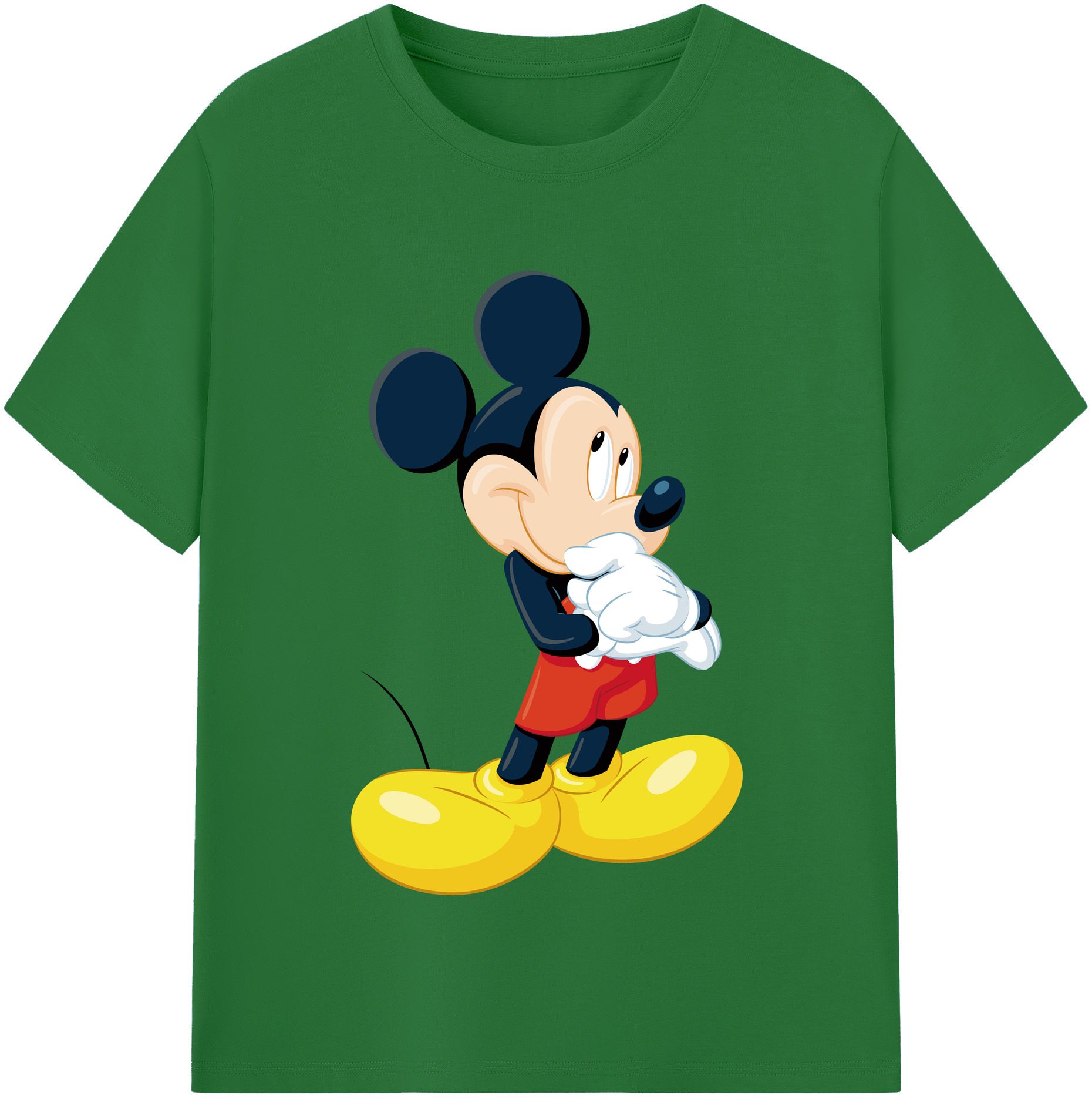 （画像用） ミッキーマウス Mickey Mouse 綿100％半袖Tシャツ（フロントプリント）