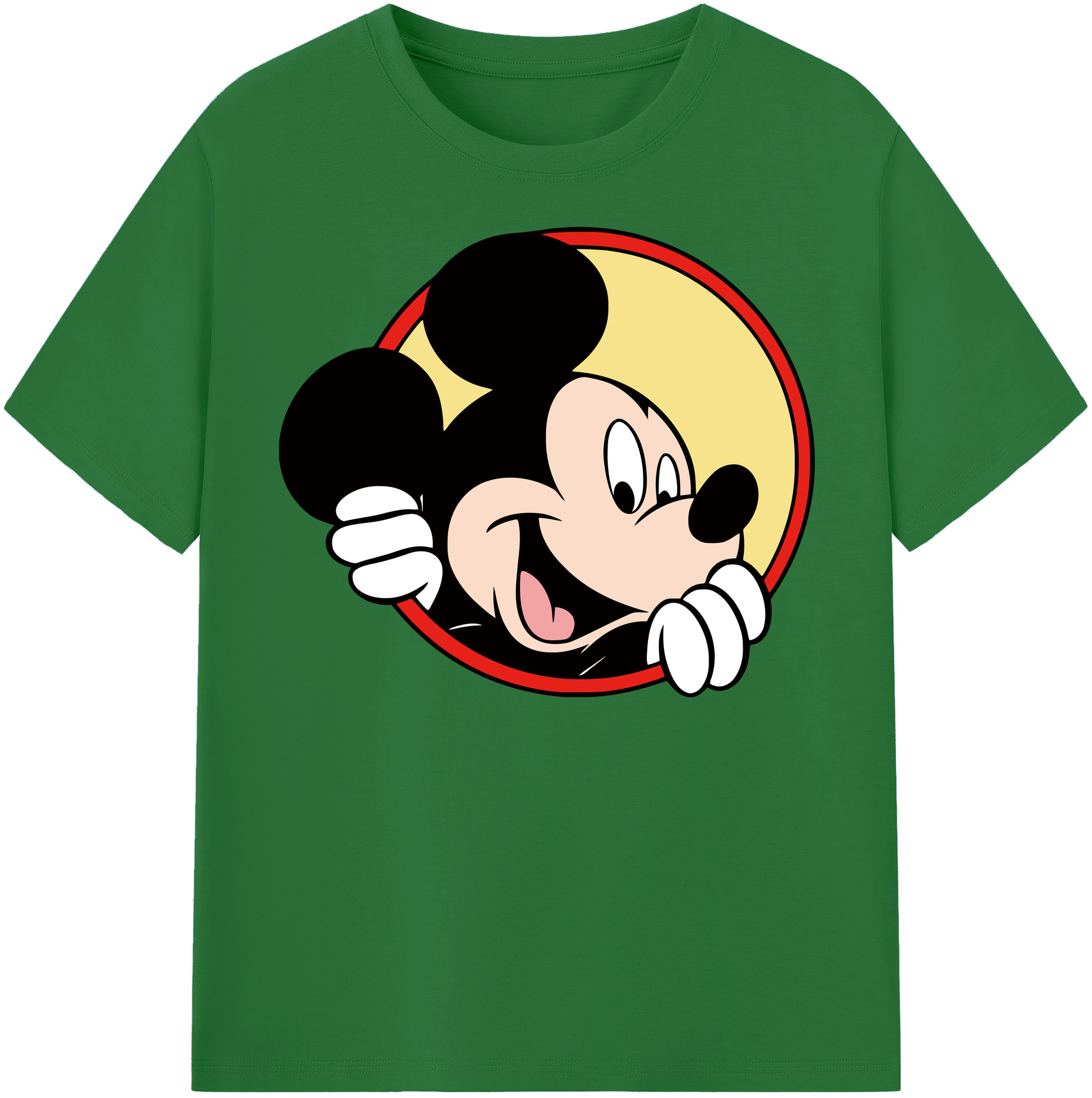 （画像用） ミッキーマウス Mickey Mouse 綿100％半袖Tシャツ（フロントプリント）