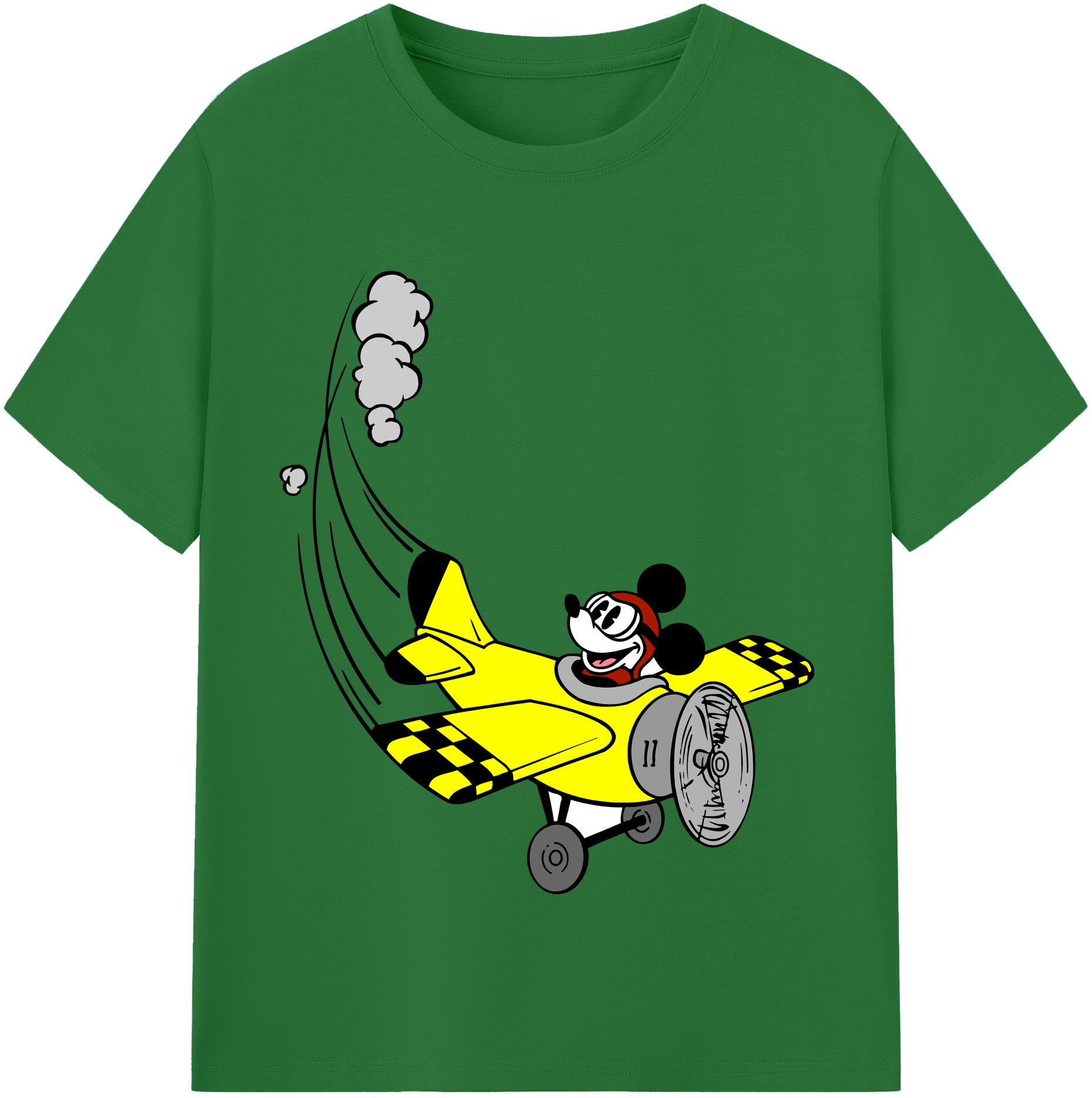 （画像用） ミッキーマウス Mickey Mouse 綿100％半袖Tシャツ（フロントプリント）