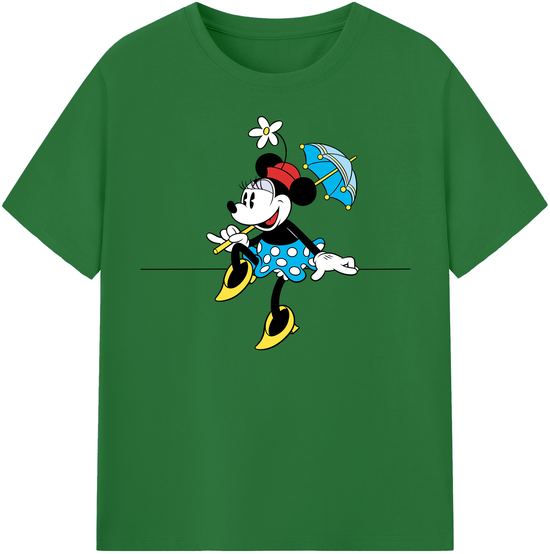 （画像用） ミッキーマウス Mickey Mouse 綿100％半袖Tシャツ（フロントプリント）