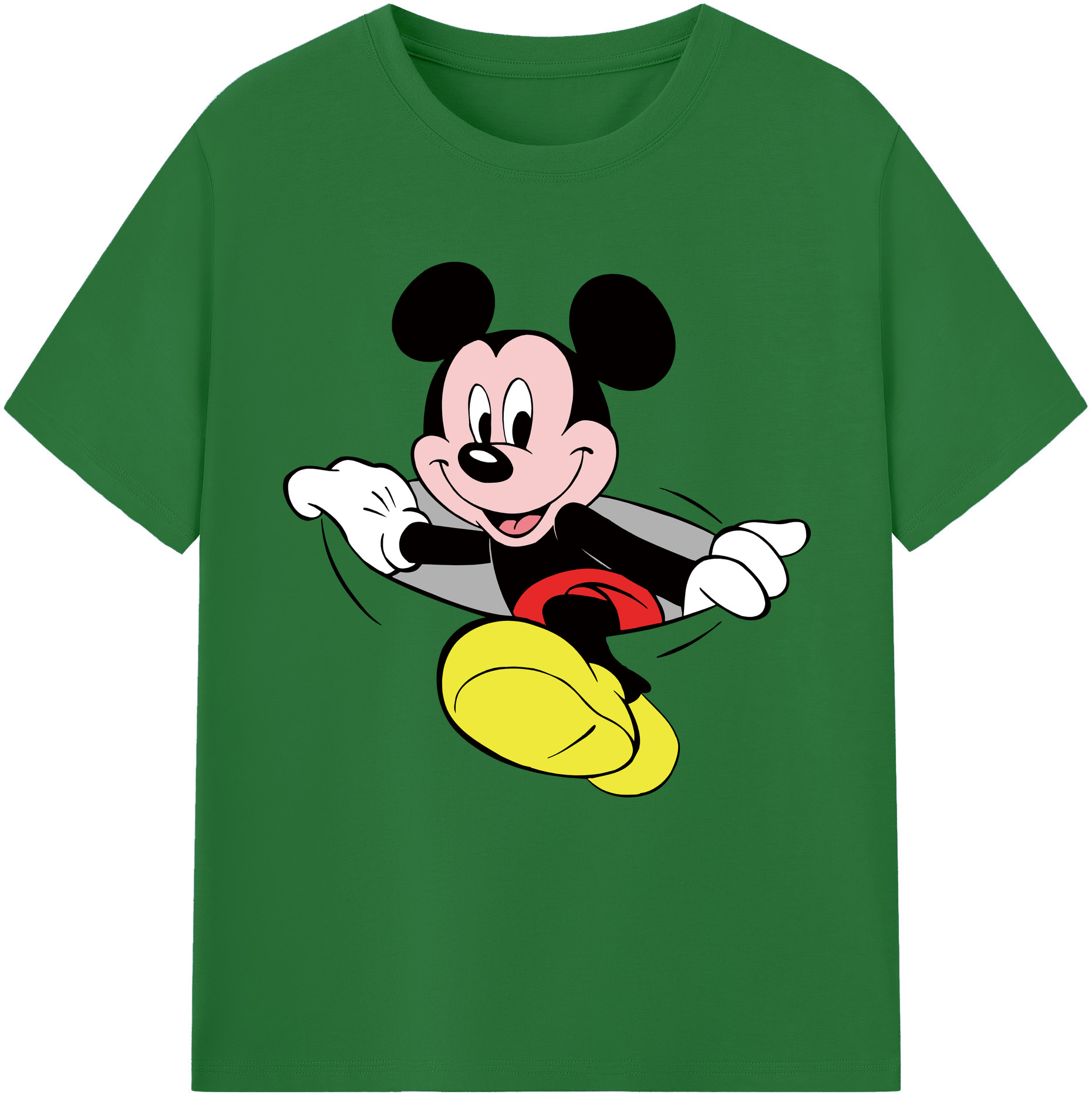 （画像用） ミッキーマウス Mickey Mouse 綿100％半袖Tシャツ（フロントプリント）