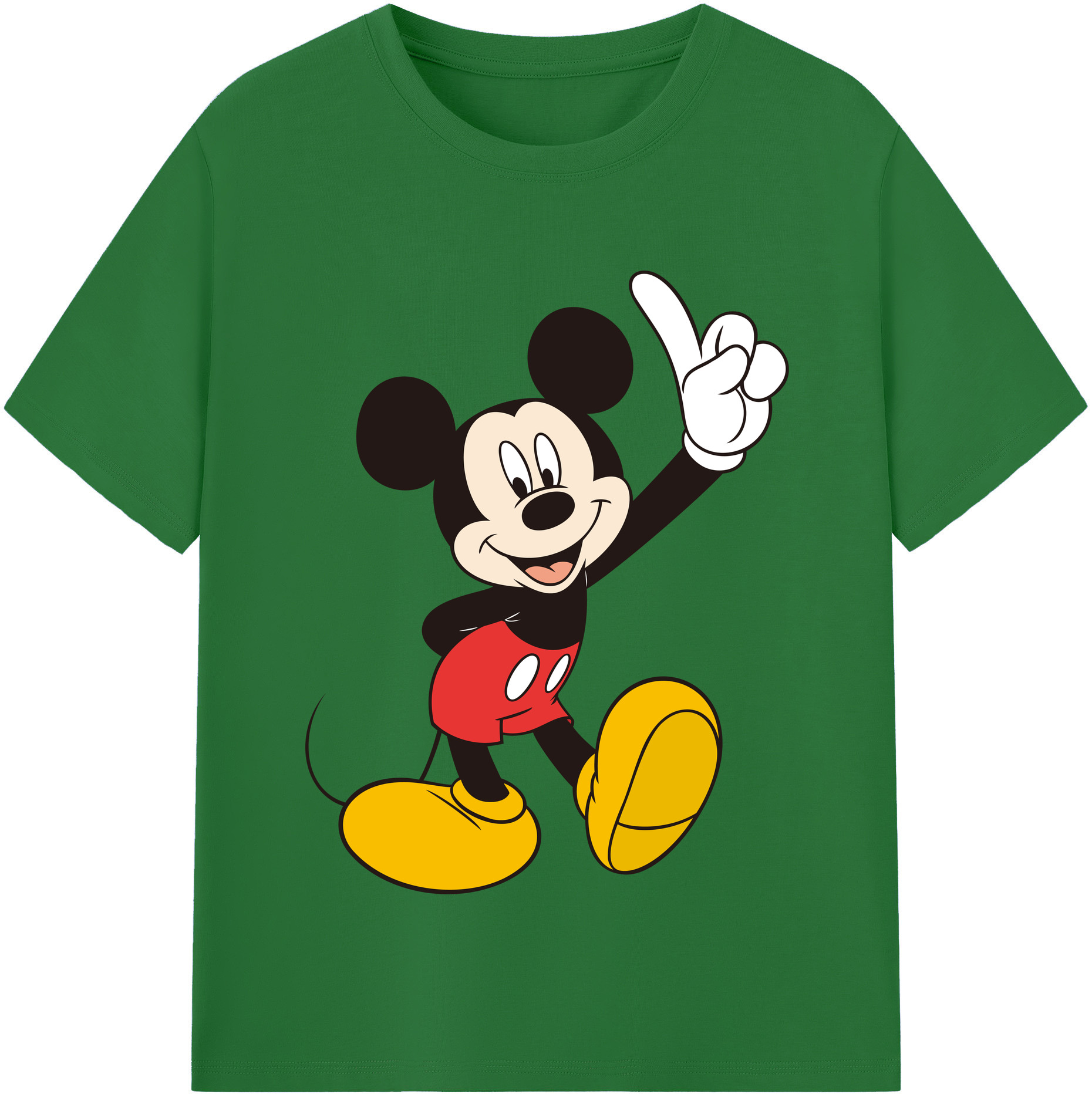 （画像用） ミッキーマウス Mickey Mouse 綿100％半袖Tシャツ（フロントプリント）