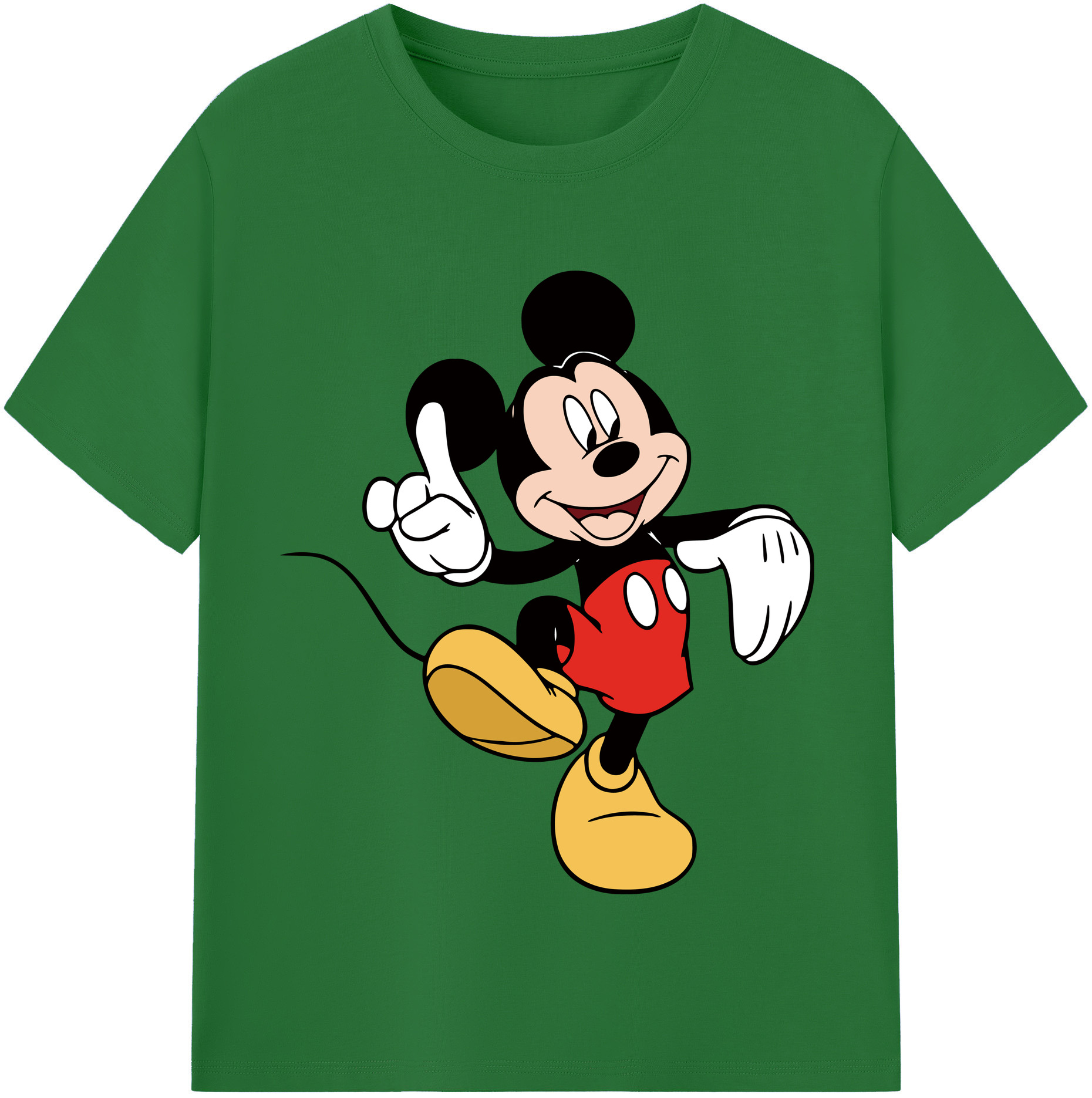 （画像用） ミッキーマウス Mickey Mouse 綿100％半袖Tシャツ（フロントプリント）
