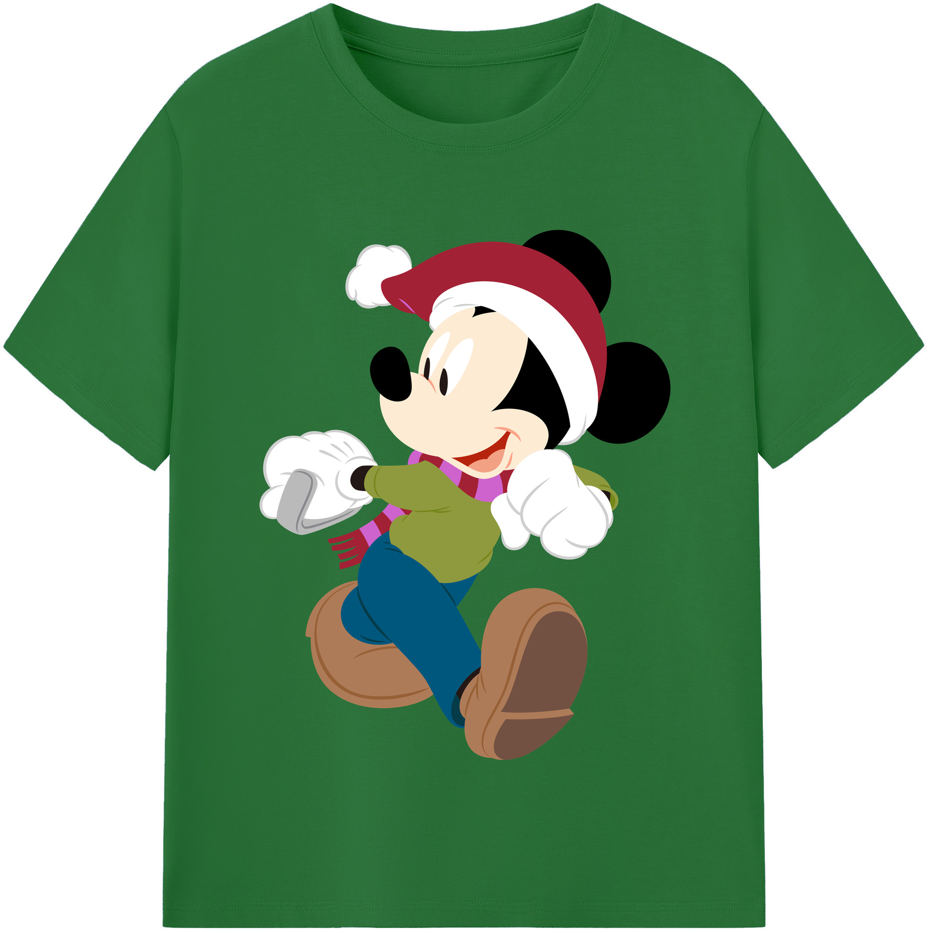 （画像用） ミッキーマウス Mickey Mouse 綿100％半袖Tシャツ（フロントプリント）