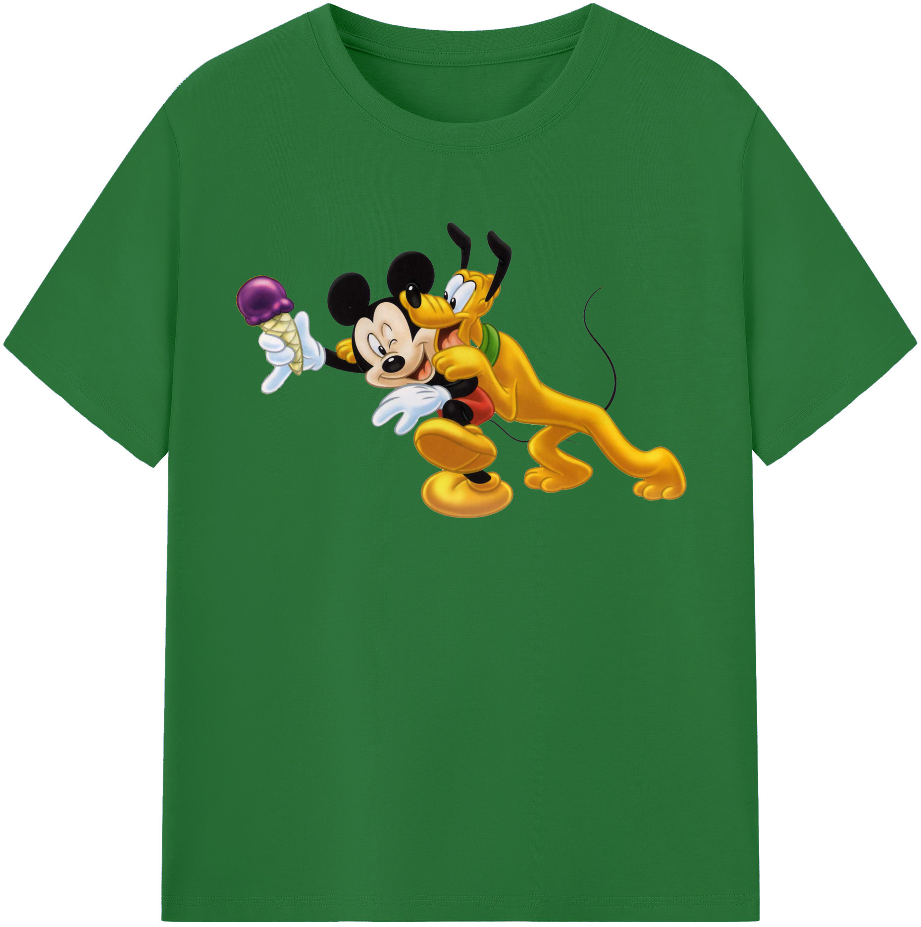 （画像用） ミッキーマウス Mickey Mouse 綿100％半袖Tシャツ（フロントプリント）