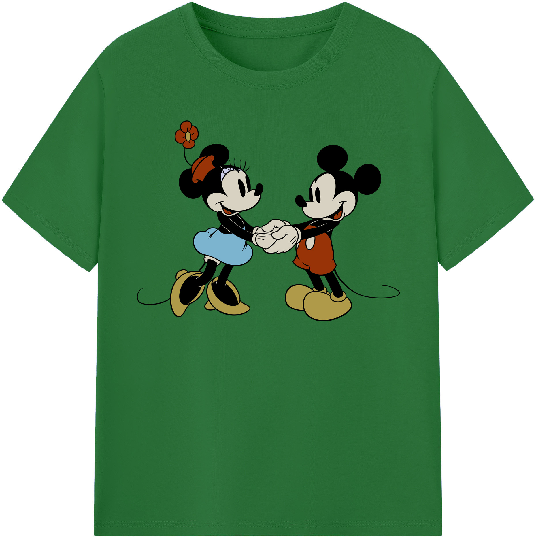 （画像用） ミッキーマウス Mickey Mouse 綿100％半袖Tシャツ（フロントプリント）