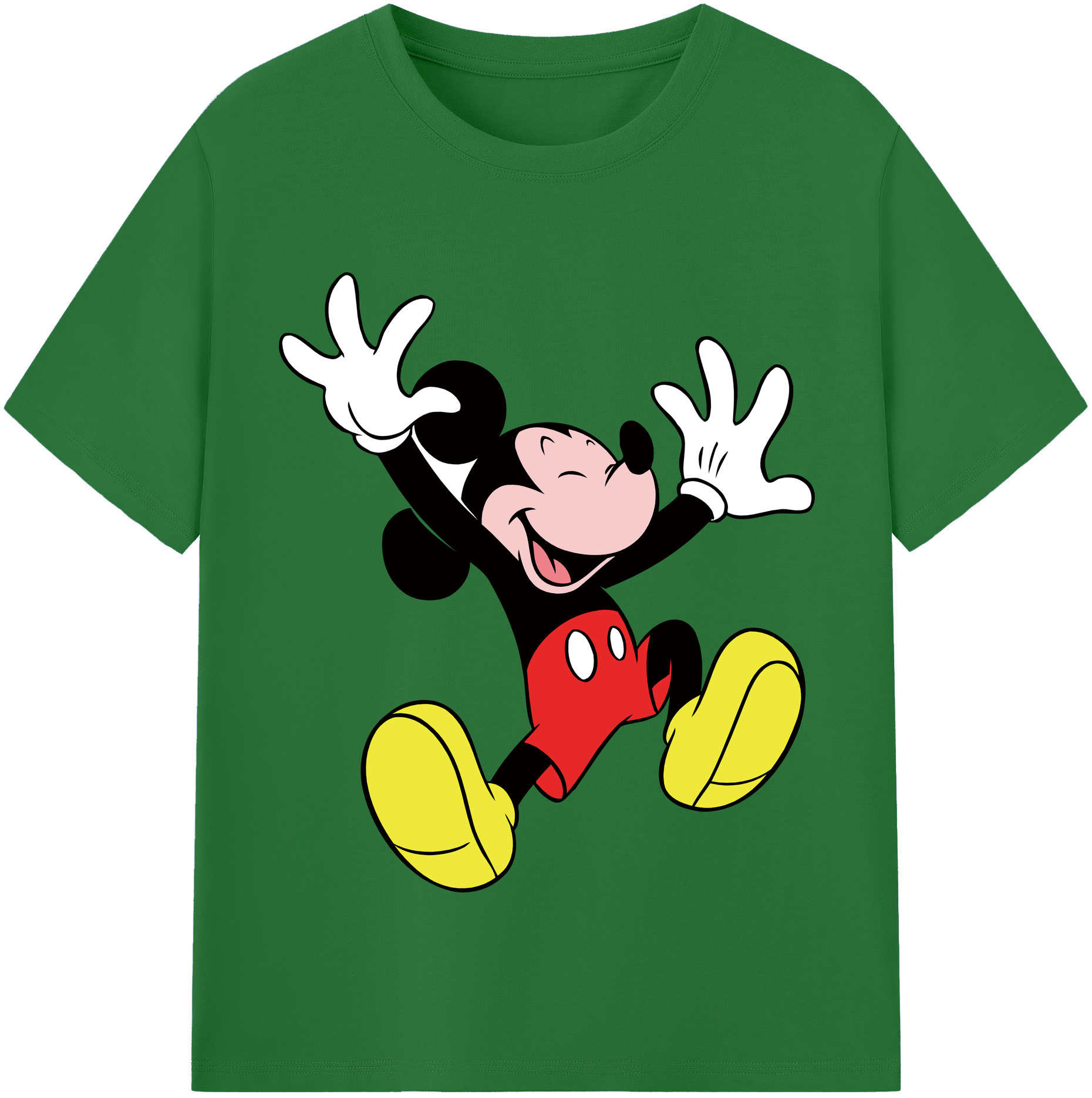 （画像用） ミッキーマウス Mickey Mouse 綿100％半袖Tシャツ（フロントプリント）