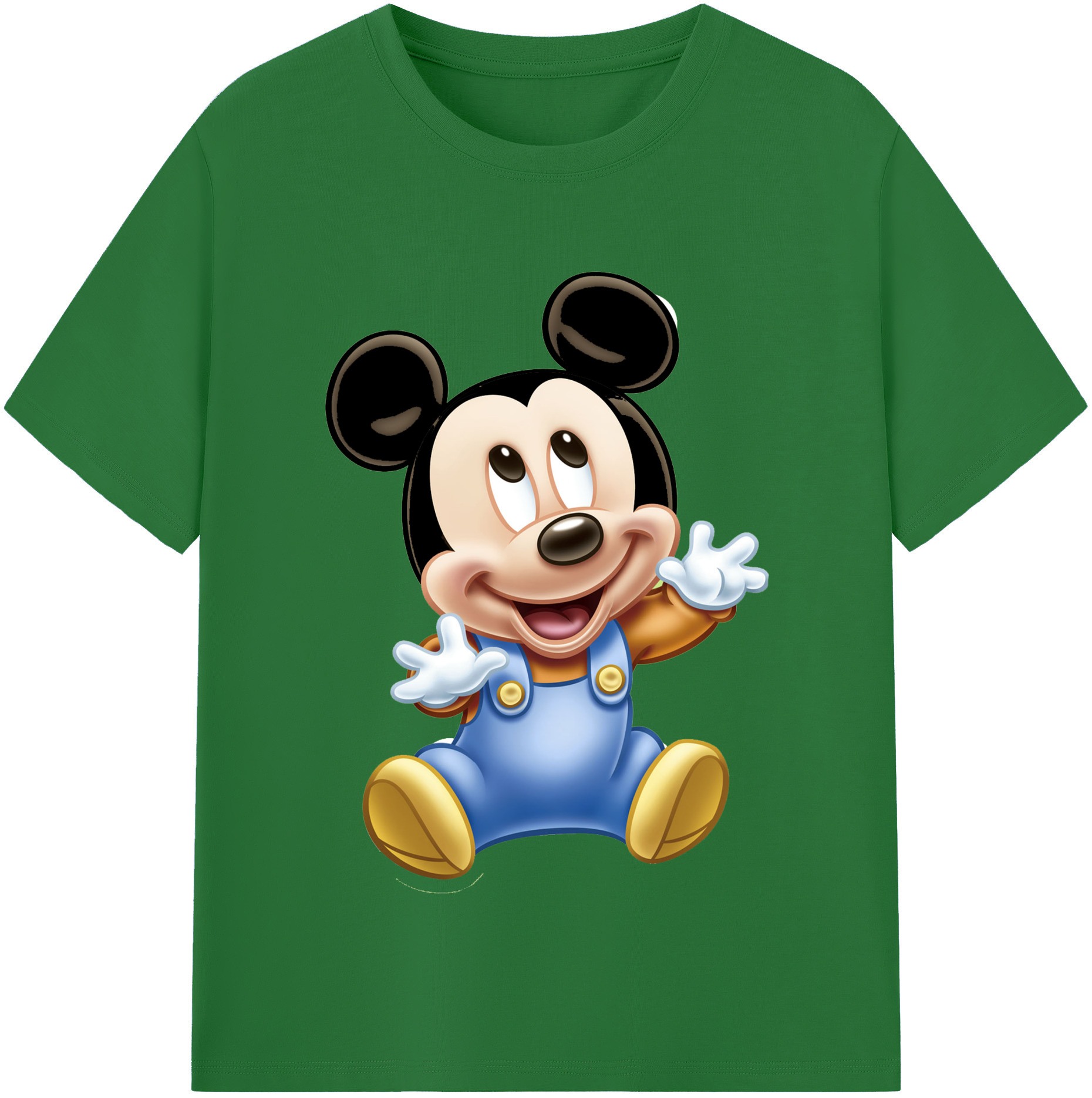 （画像用） ミッキーマウス Mickey Mouse 綿100％半袖Tシャツ（フロントプリント）