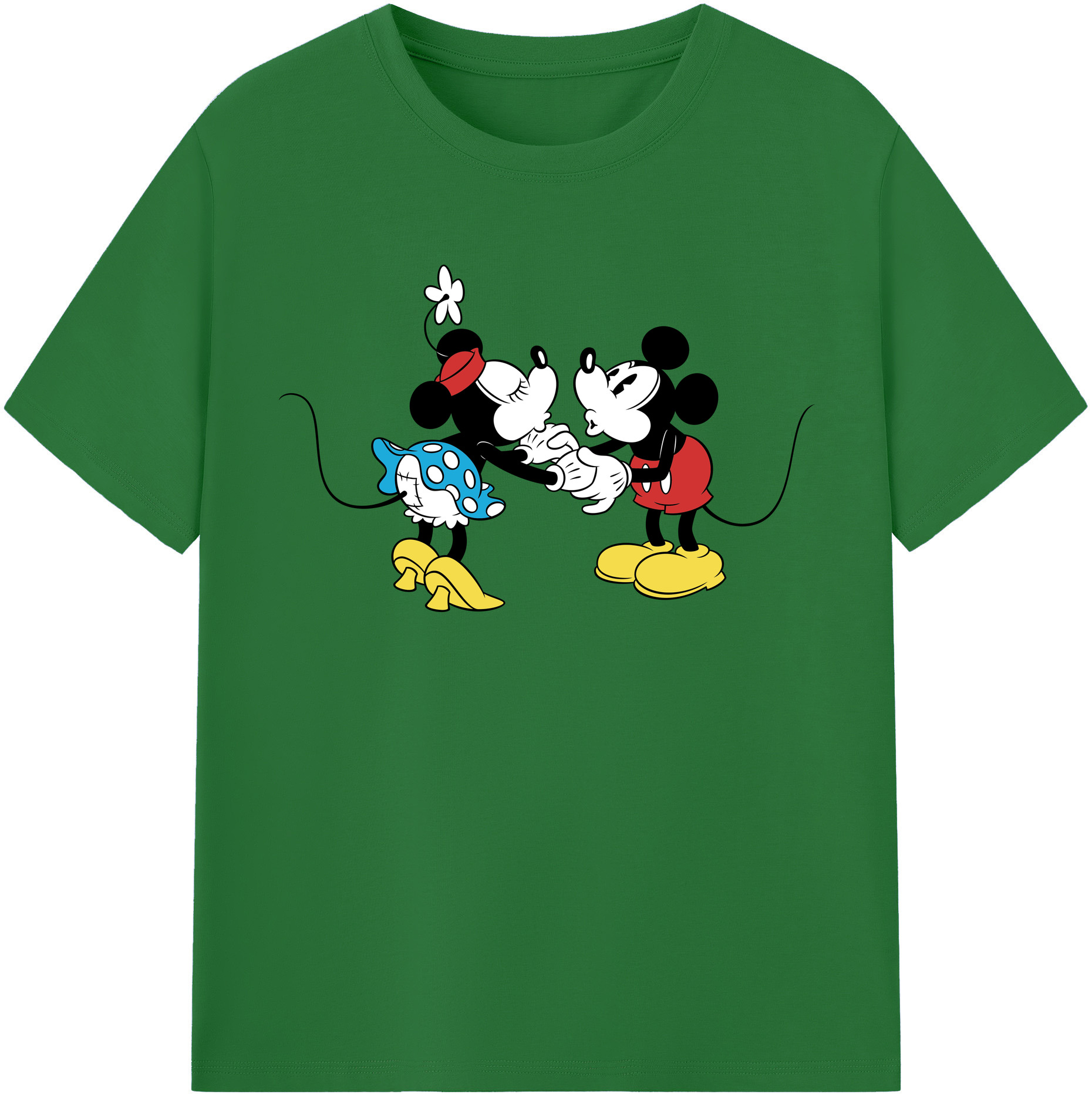（画像用） ミッキーマウス Mickey Mouse 綿100％半袖Tシャツ（フロントプリント）