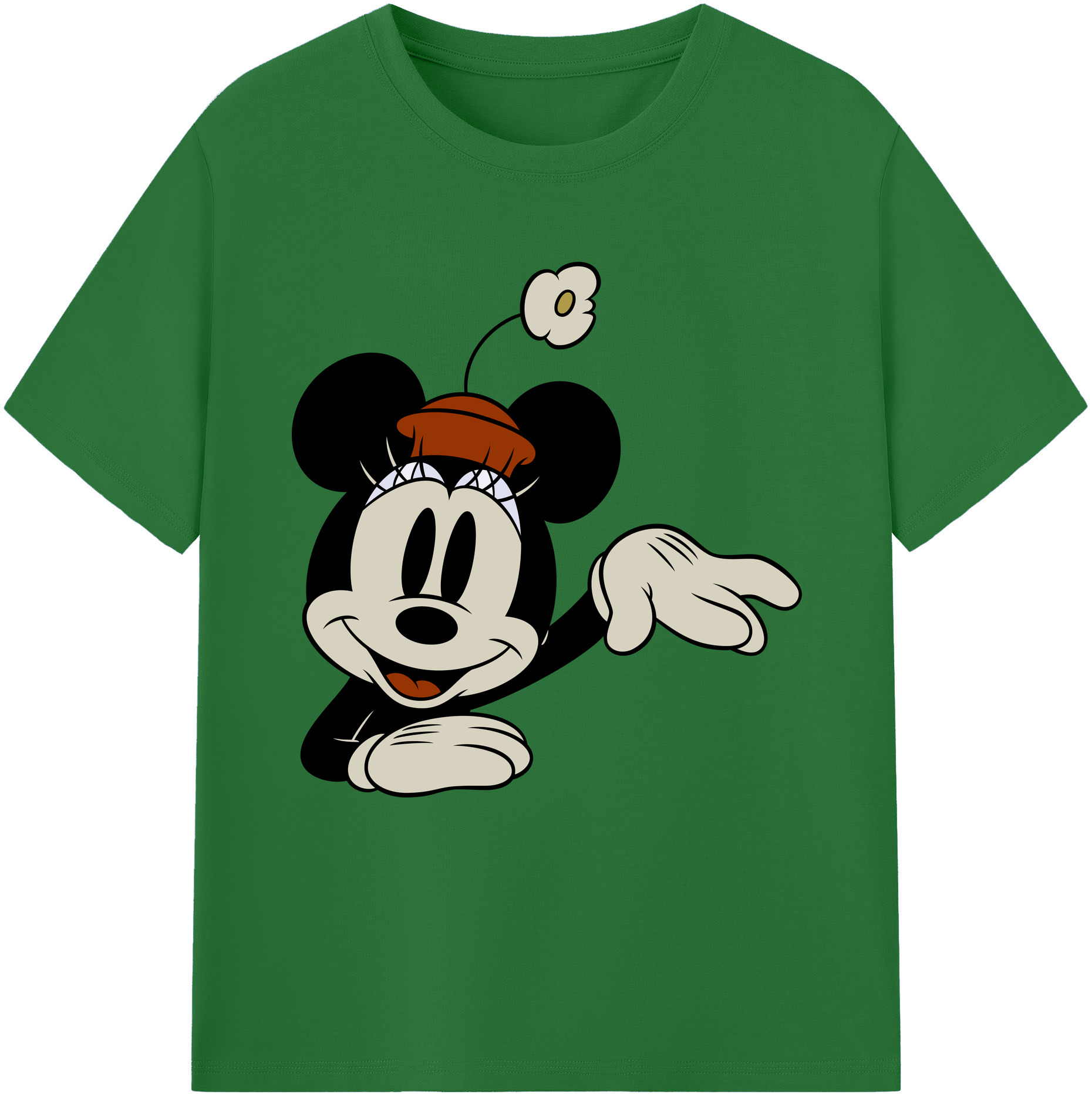 （画像用） ミッキーマウス Mickey Mouse 綿100％半袖Tシャツ（フロントプリント）