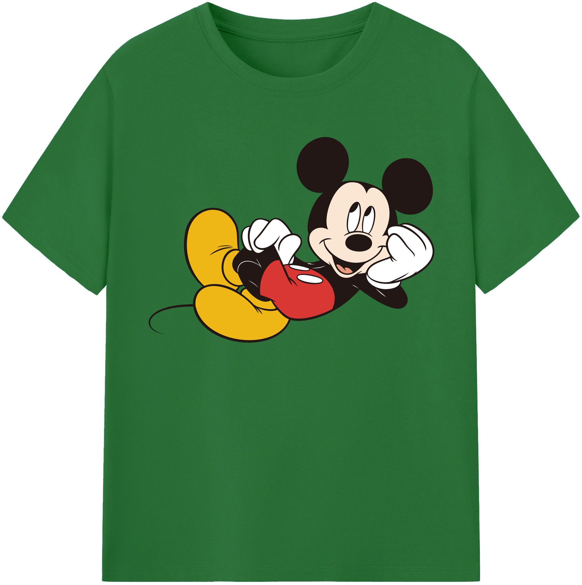 （画像用） ミッキーマウス Mickey Mouse 綿100％半袖Tシャツ（フロントプリント）