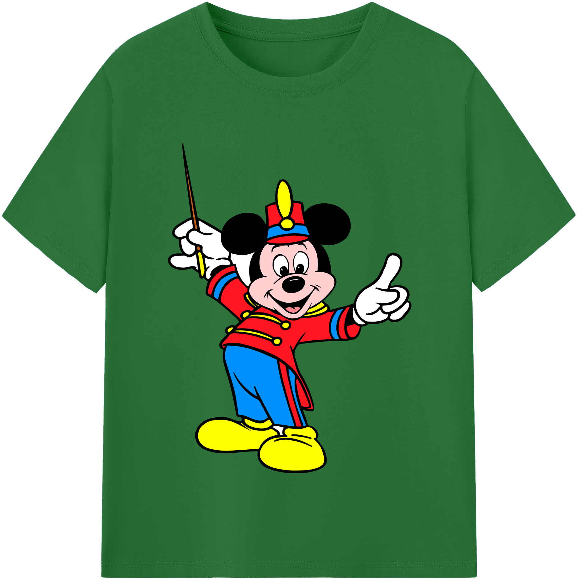 （画像用） ミッキーマウス Mickey Mouse 綿100％半袖Tシャツ（フロントプリント）