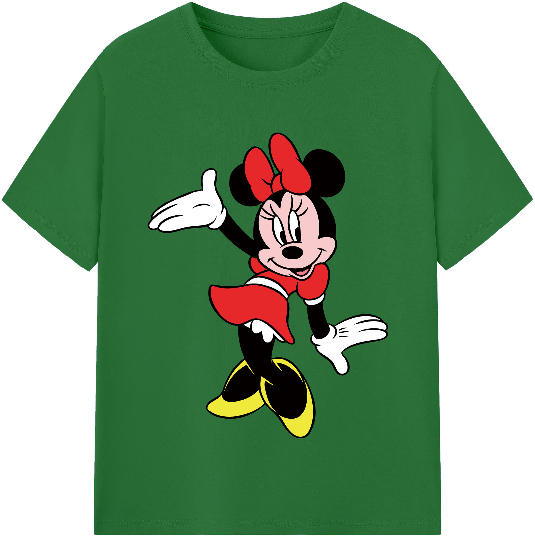 （画像用） ミッキーマウス Mickey Mouse 綿100％半袖Tシャツ（フロントプリント）