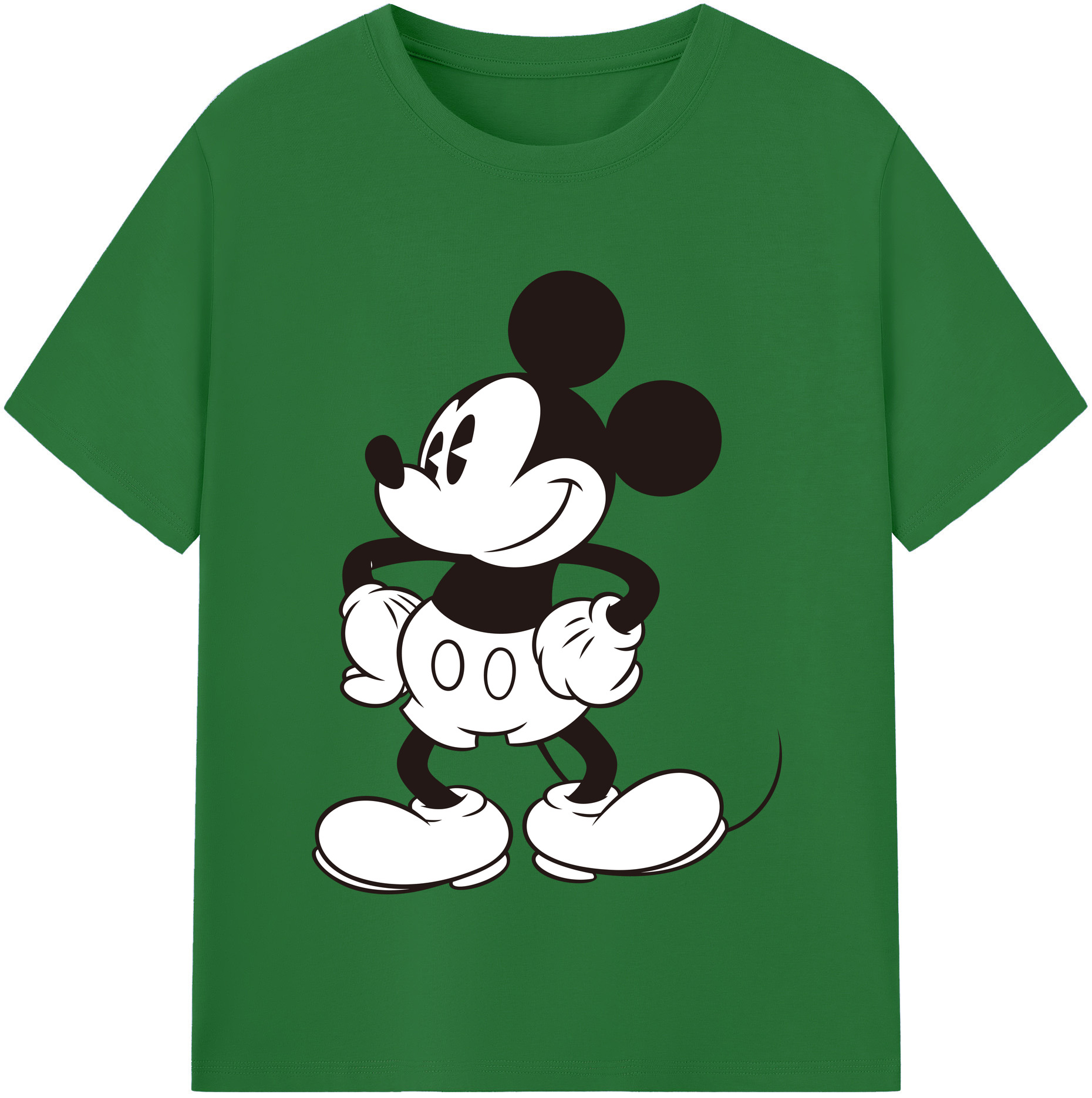 （画像用） ミッキーマウス Mickey Mouse 綿100％半袖Tシャツ（フロントプリント）