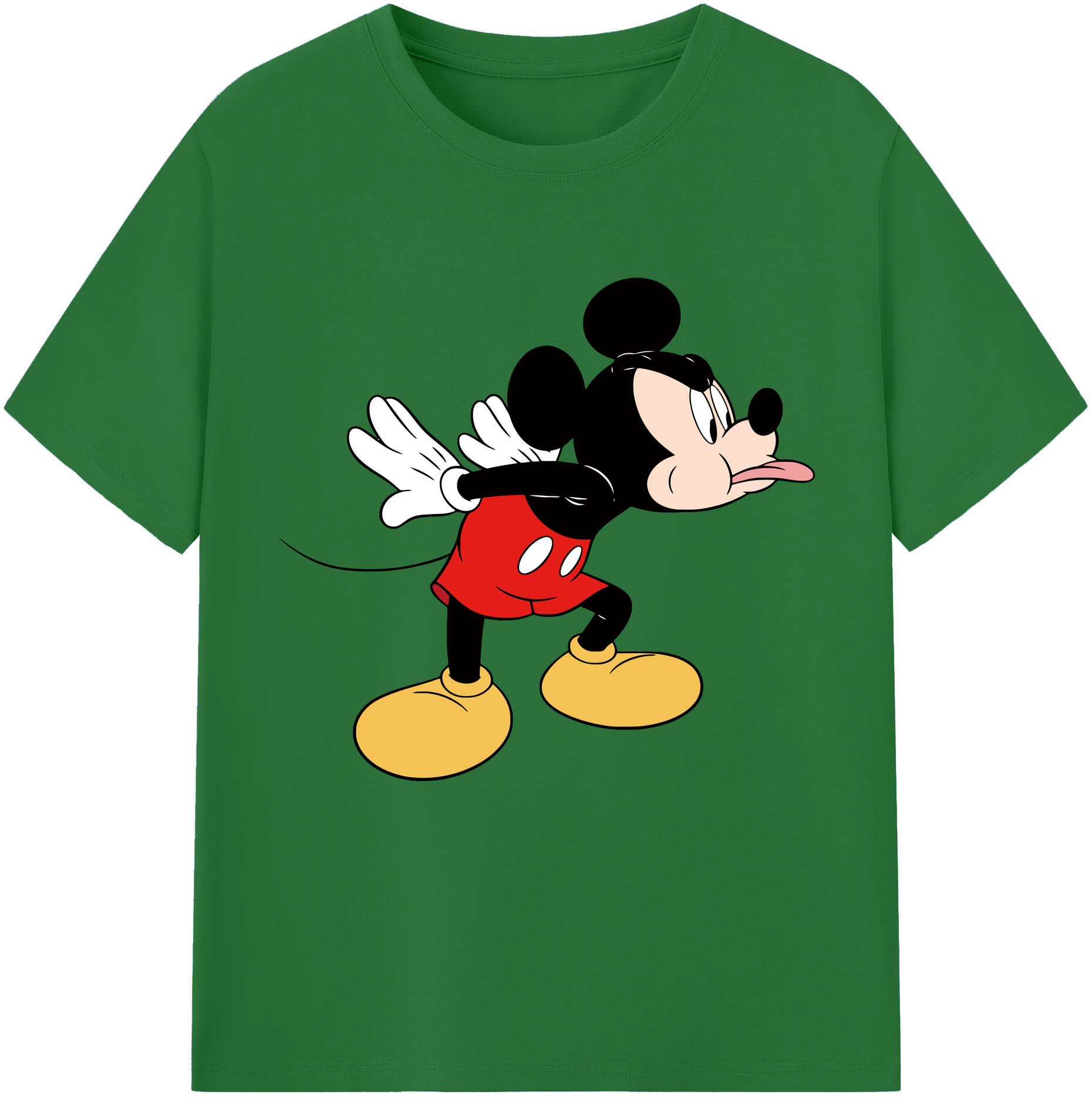 （画像用） ミッキーマウス Mickey Mouse 綿100％半袖Tシャツ（フロントプリント）
