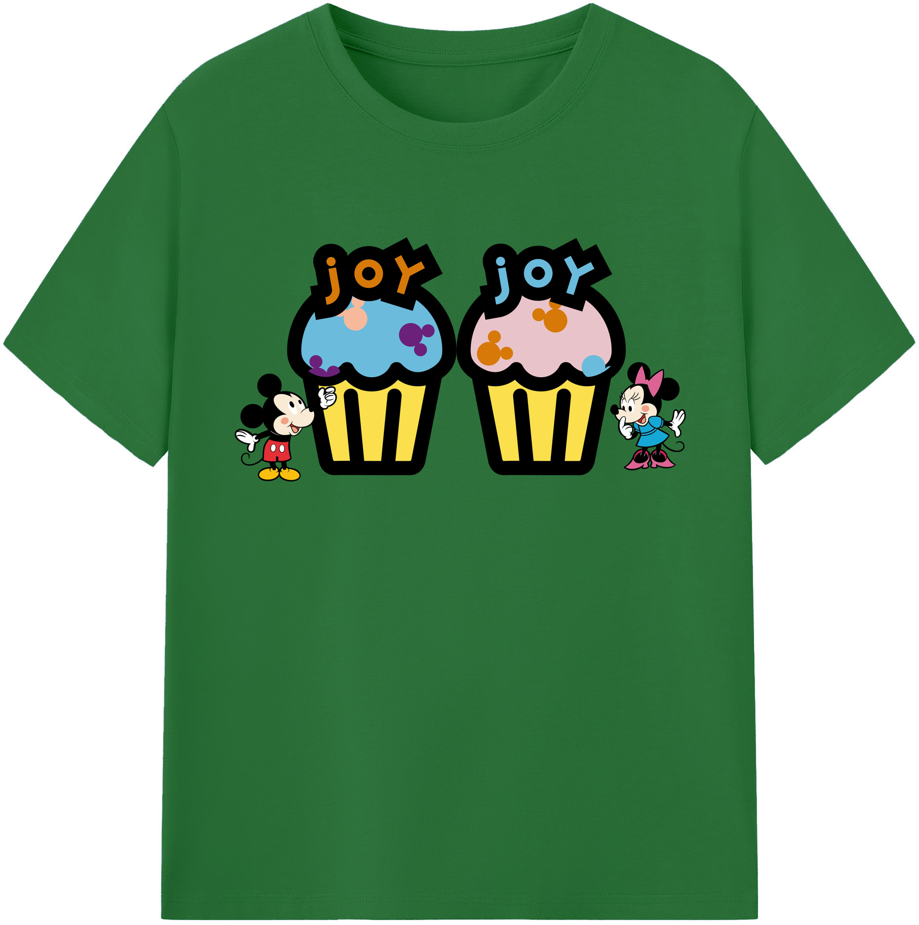（画像用） ミッキーマウス Mickey Mouse 綿100％半袖Tシャツ（フロントプリント）