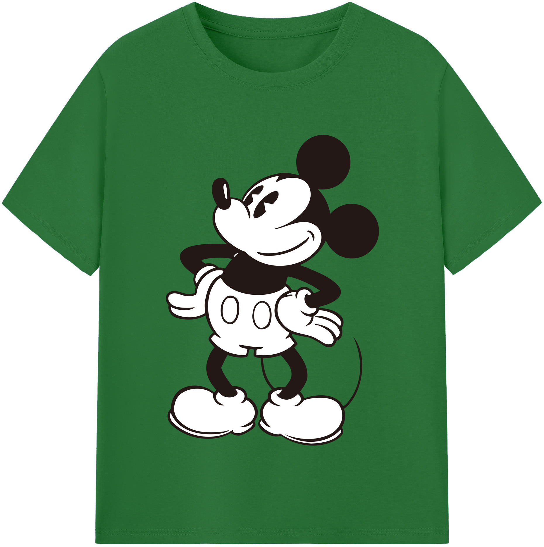 （画像用） ミッキーマウス Mickey Mouse 綿100％半袖Tシャツ（フロントプリント）