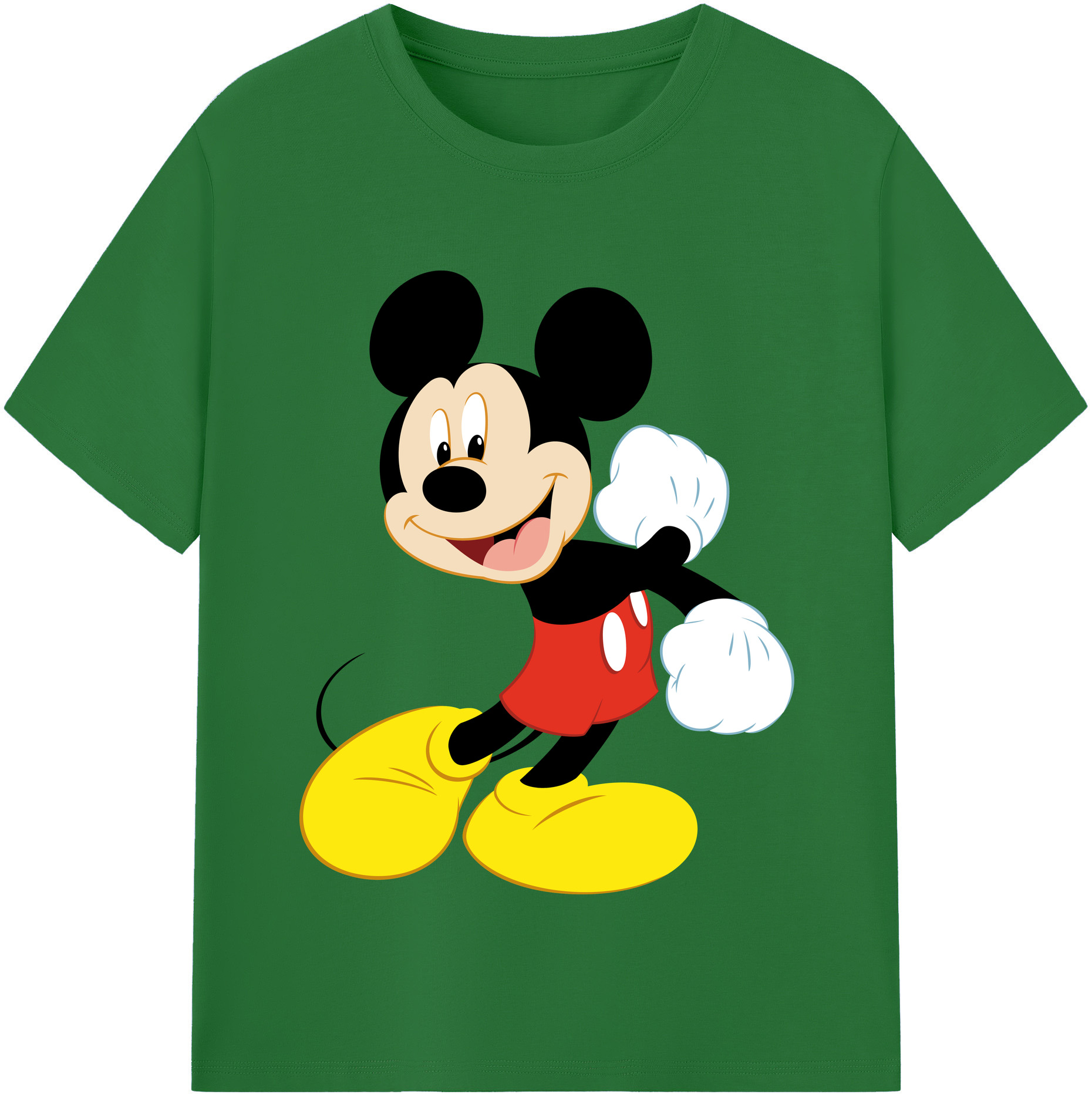 （画像用） ミッキーマウス Mickey Mouse 綿100％半袖Tシャツ（フロントプリント）