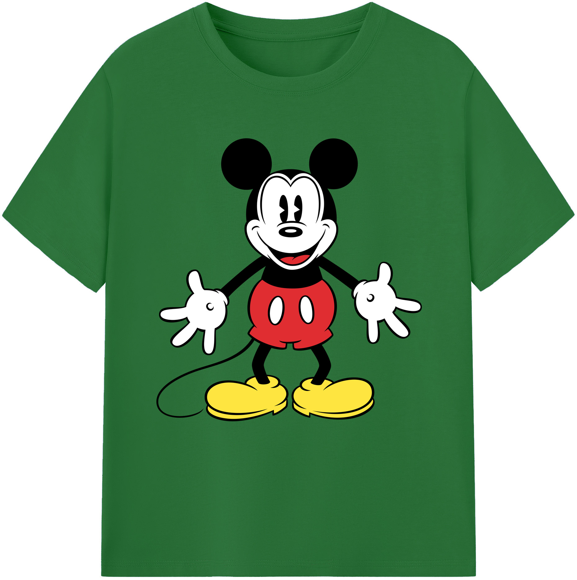 （画像用） ミッキーマウス Mickey Mouse 綿100％半袖Tシャツ（フロントプリント）