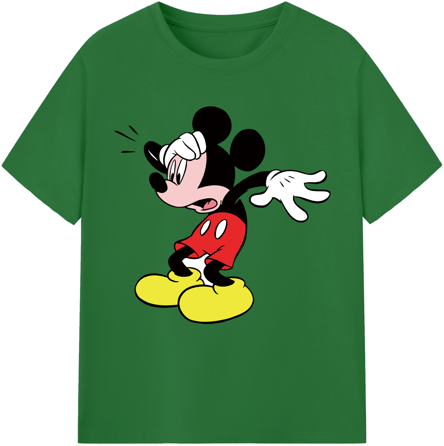 （画像用） ミッキーマウス Mickey Mouse 綿100％半袖Tシャツ（フロントプリント）