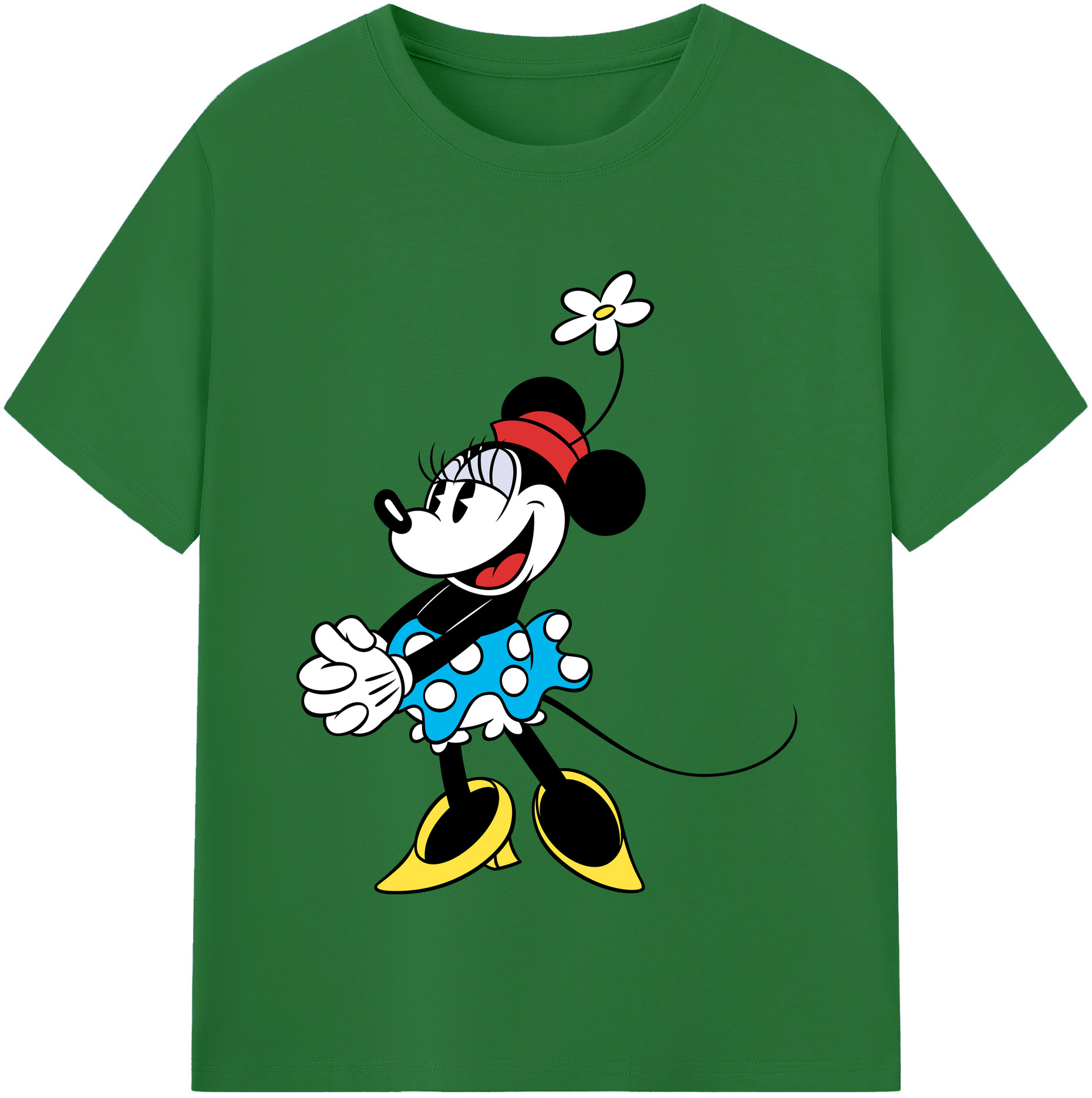 （画像用） ミッキーマウス Mickey Mouse 綿100％半袖Tシャツ（フロントプリント）