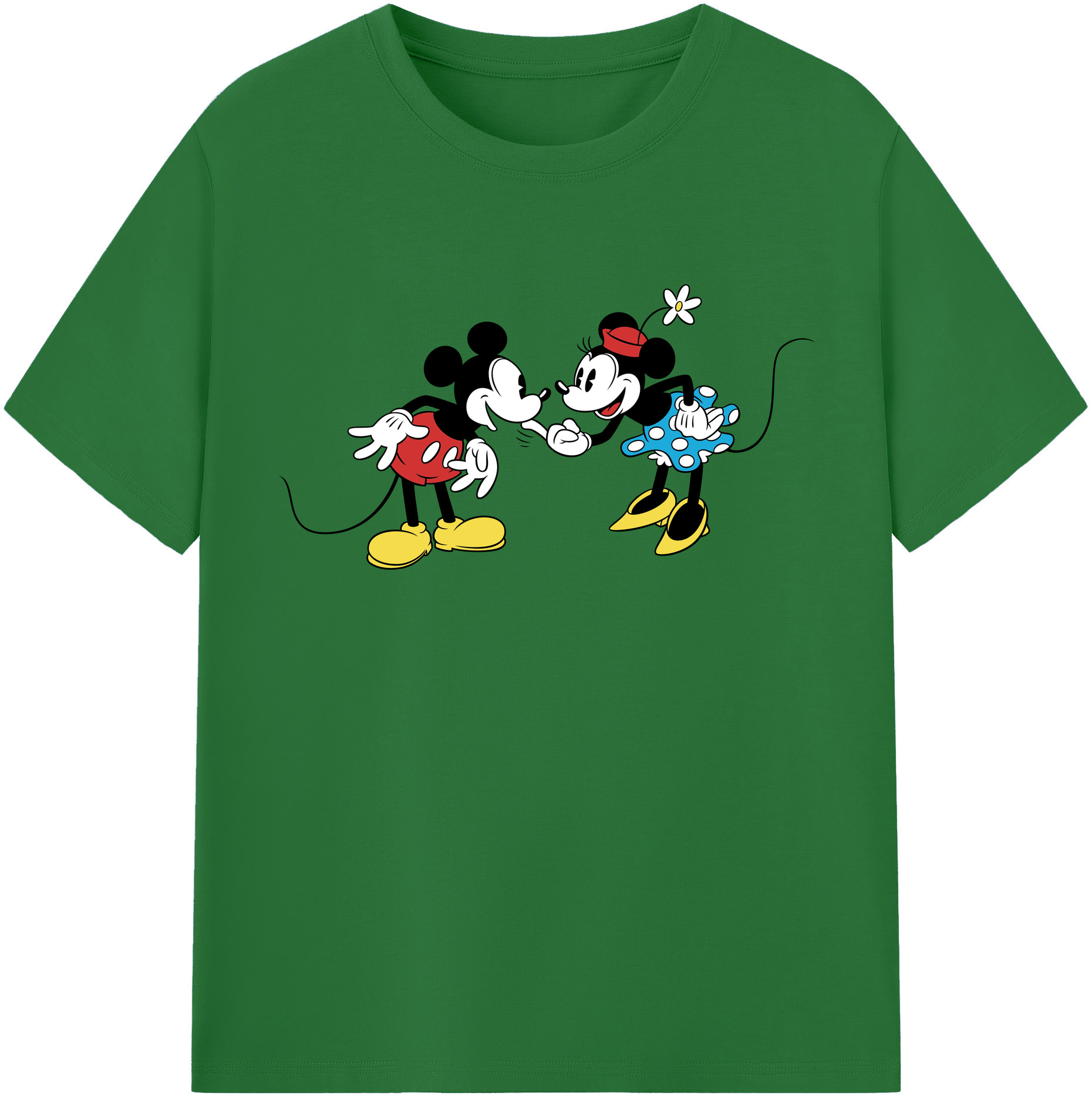 （画像用） ミッキーマウス Mickey Mouse 綿100％半袖Tシャツ（フロントプリント）