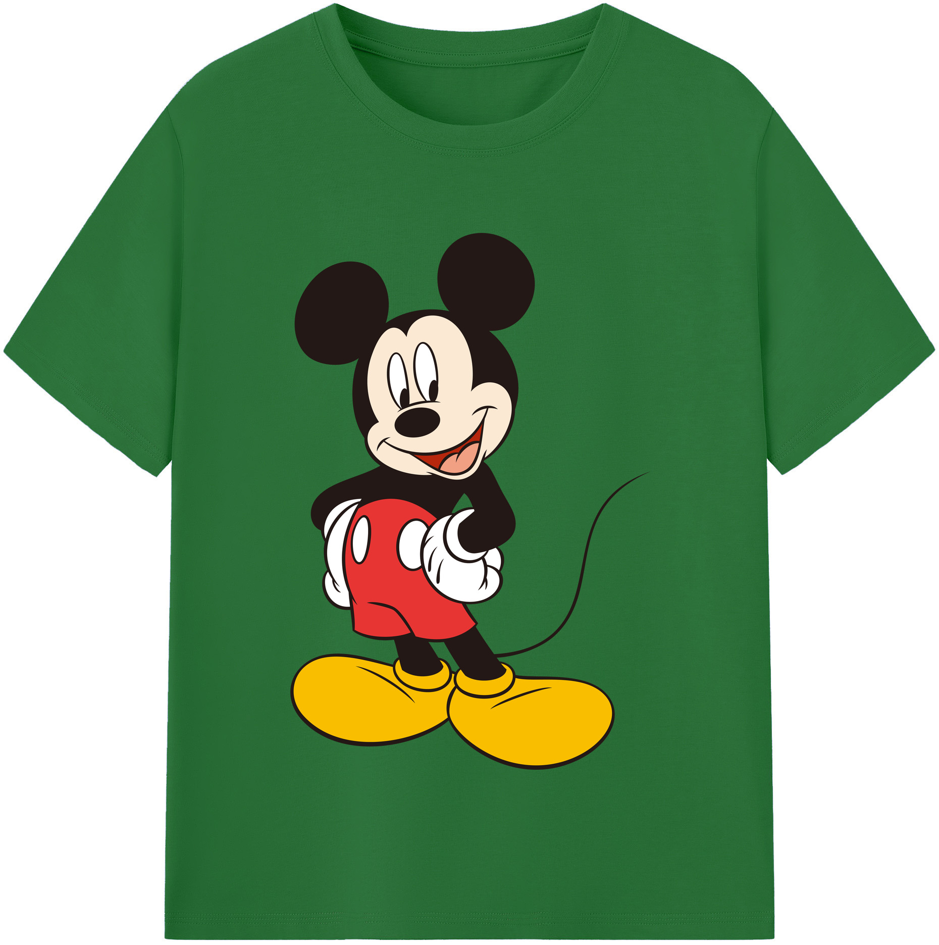 （画像用） ミッキーマウス Mickey Mouse 綿100％半袖Tシャツ（フロントプリント）