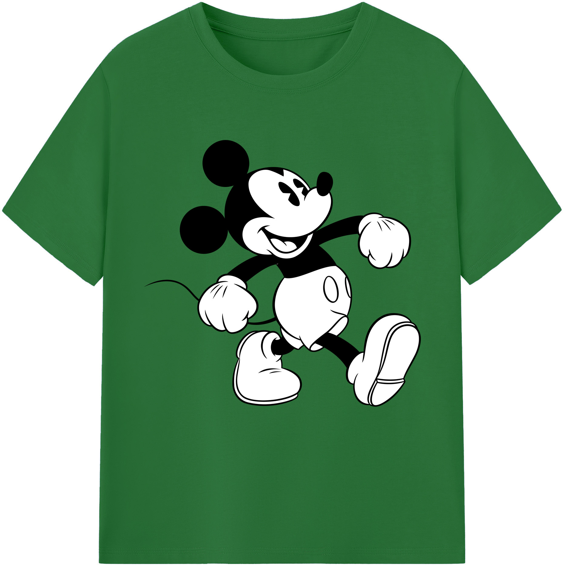 （画像用） ミッキーマウス Mickey Mouse 綿100％半袖Tシャツ（フロントプリント）