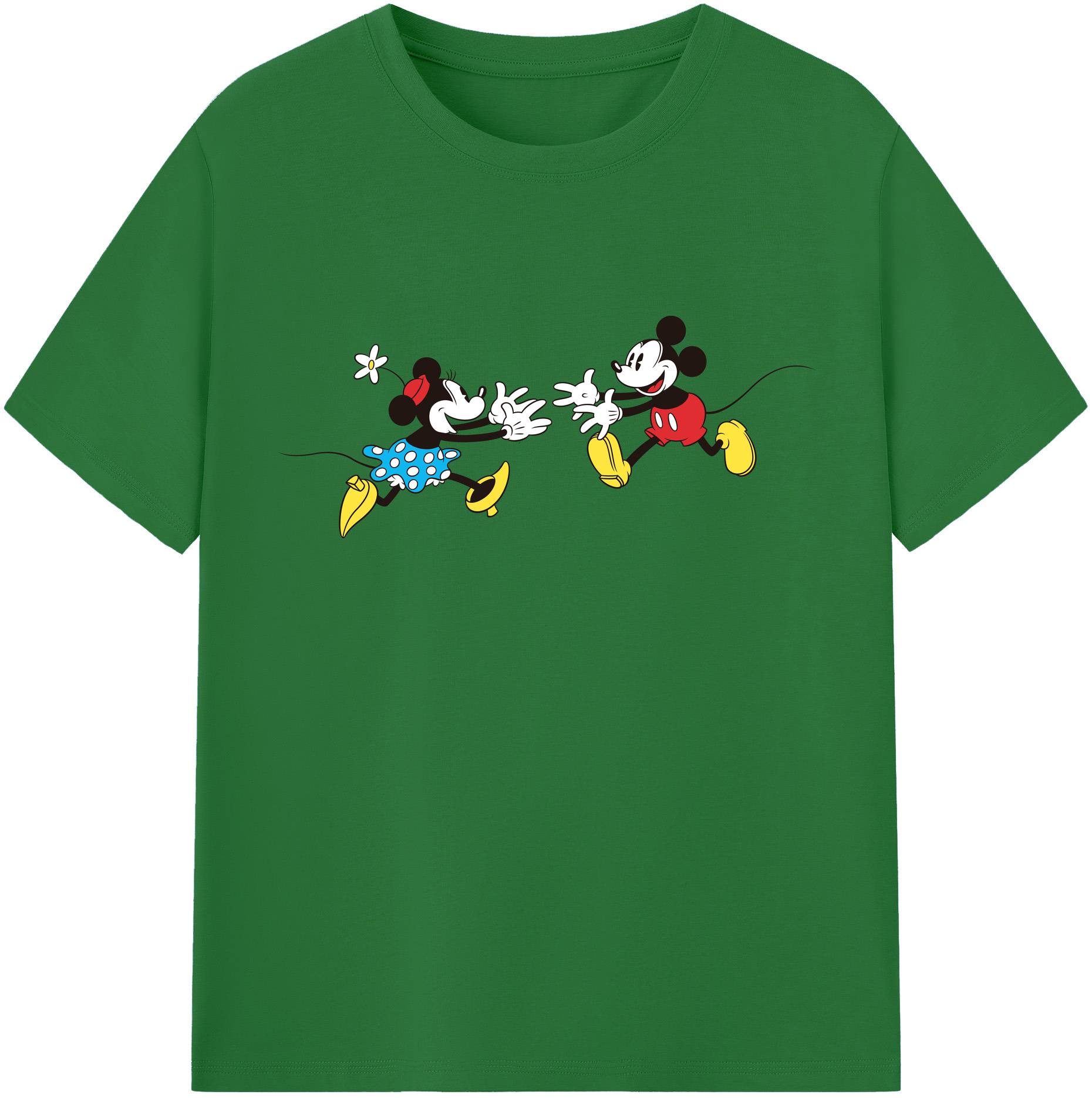 （画像用） ミッキーマウス Mickey Mouse 綿100％半袖Tシャツ（フロントプリント）