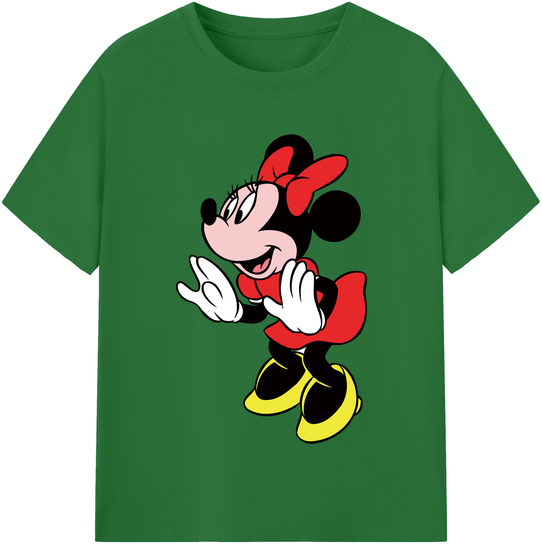 （画像用） ミッキーマウス Mickey Mouse 綿100％半袖Tシャツ（フロントプリント）