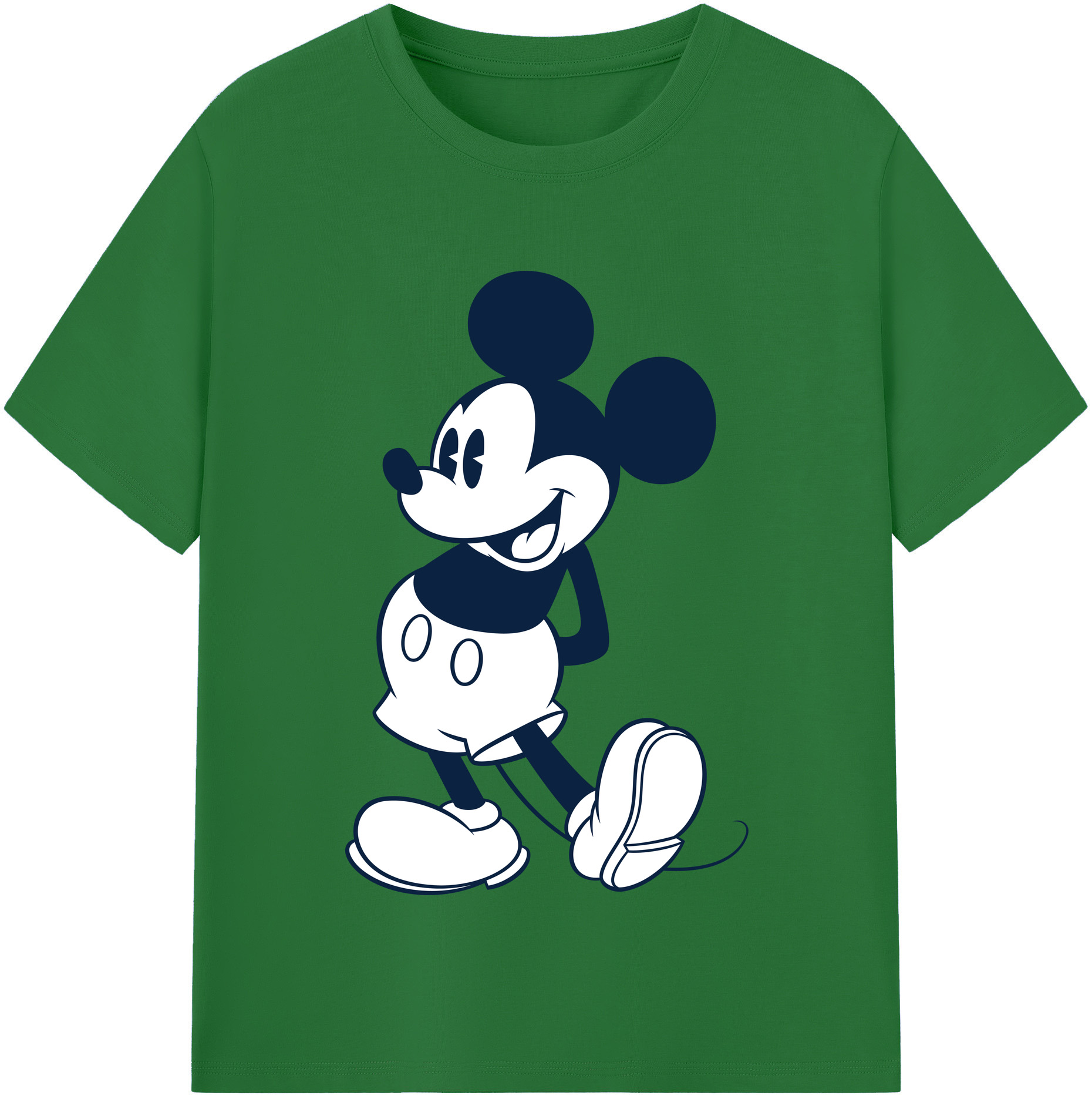 （画像用） ミッキーマウス Mickey Mouse 綿100％半袖Tシャツ（フロントプリント）