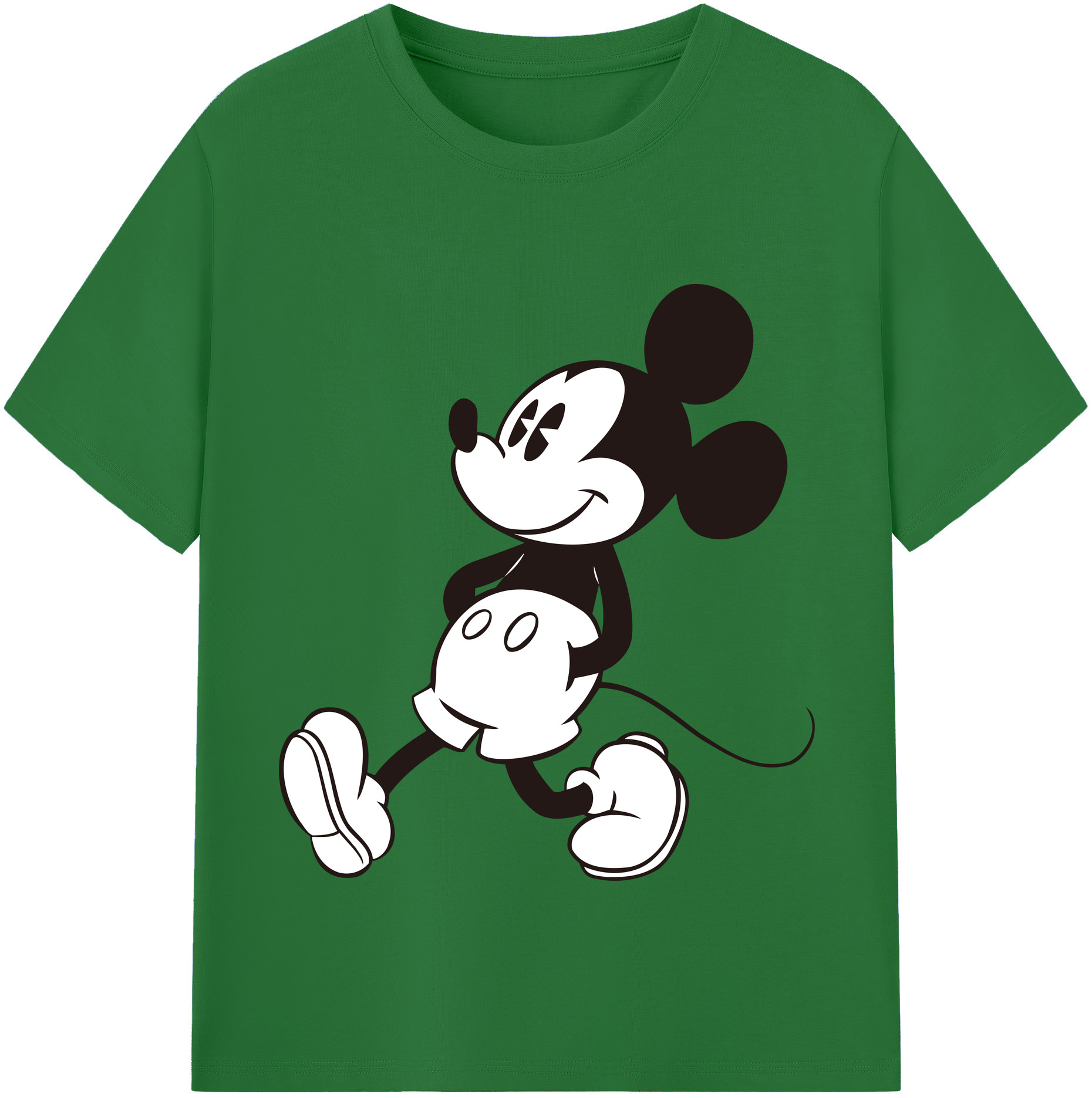 （画像用） ミッキーマウス Mickey Mouse 綿100％半袖Tシャツ（フロントプリント）