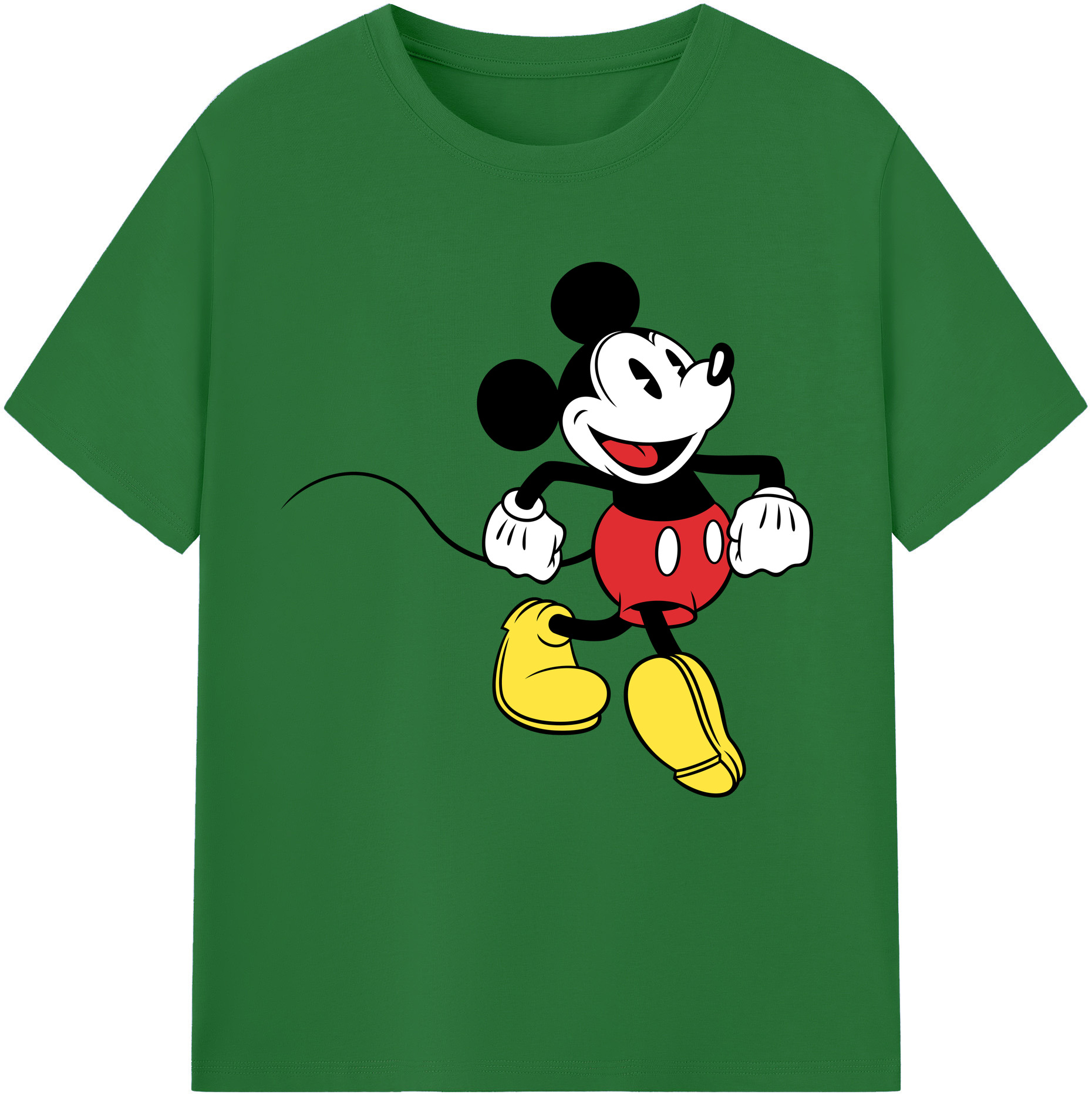 （画像用） ミッキーマウス Mickey Mouse 綿100％半袖Tシャツ（フロントプリント）