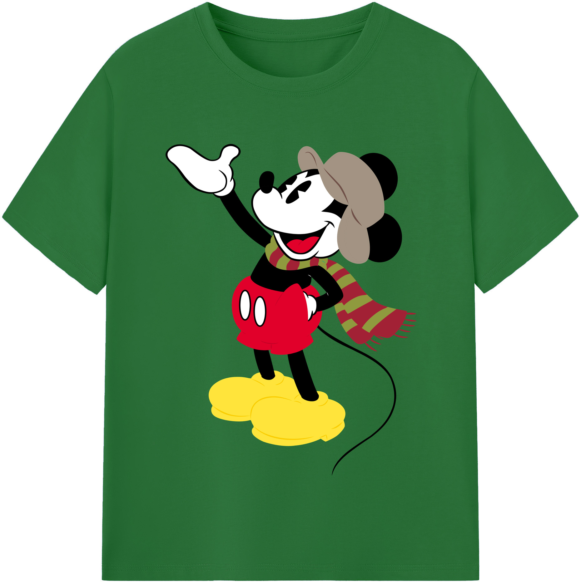 （画像用） ミッキーマウス Mickey Mouse 綿100％半袖Tシャツ（フロントプリント）