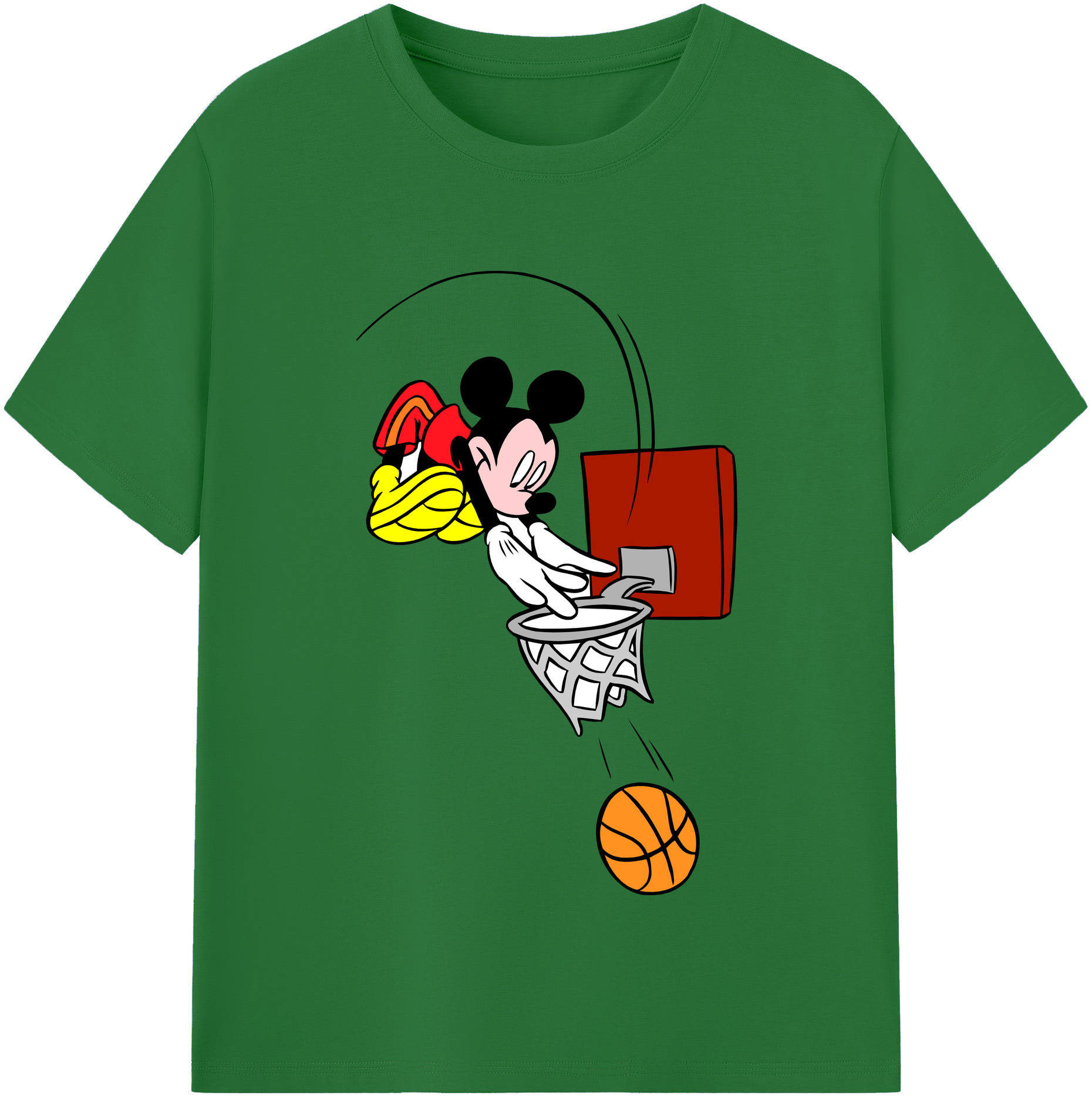 （画像用） ミッキーマウス Mickey Mouse 綿100％半袖Tシャツ（フロントプリント）