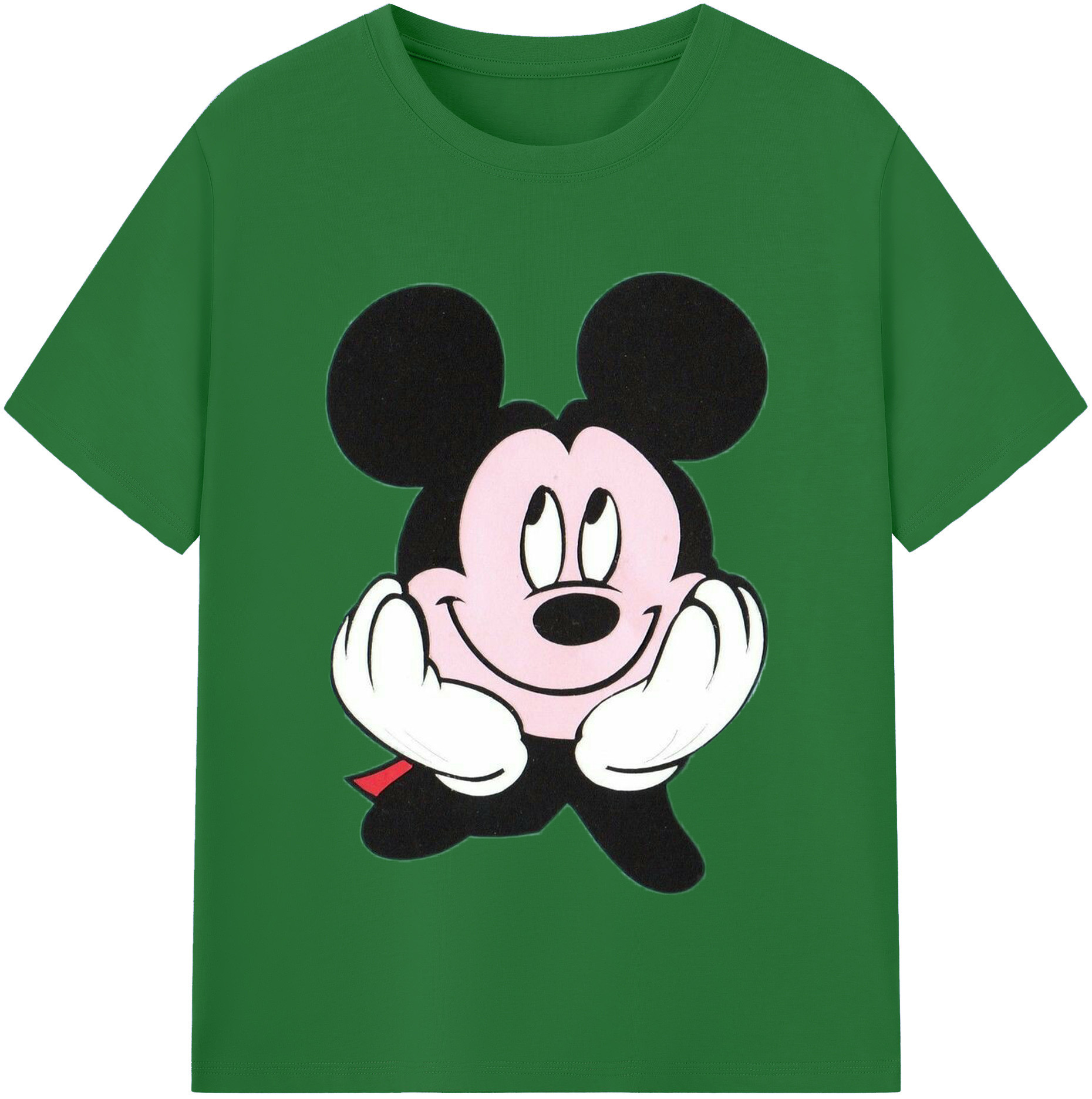 （画像用） ミッキーマウス Mickey Mouse 綿100％半袖Tシャツ（フロントプリント）