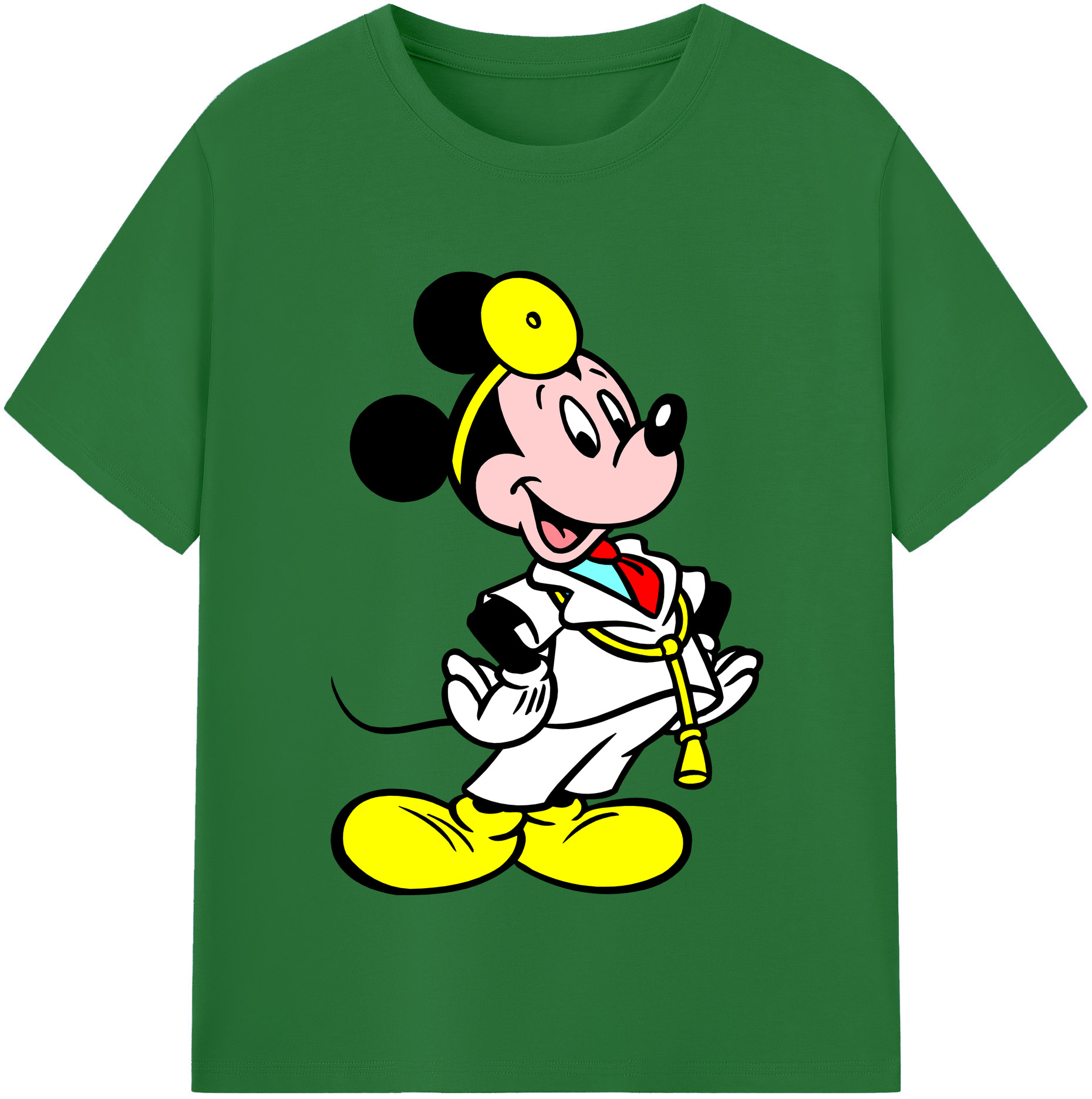 （画像用） ミッキーマウス Mickey Mouse 綿100％半袖Tシャツ（フロントプリント）