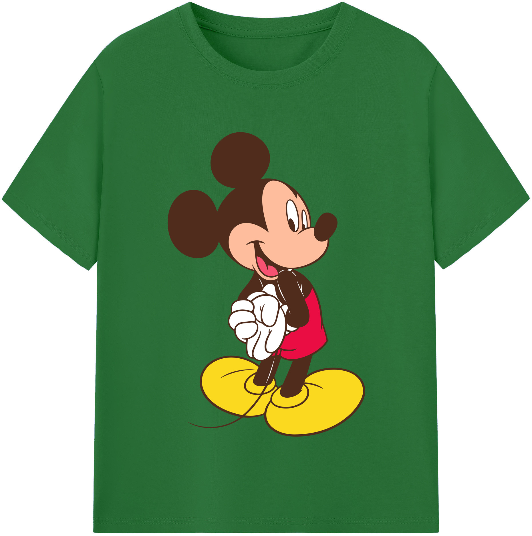 （画像用） ミッキーマウス Mickey Mouse 綿100％半袖Tシャツ（フロントプリント）