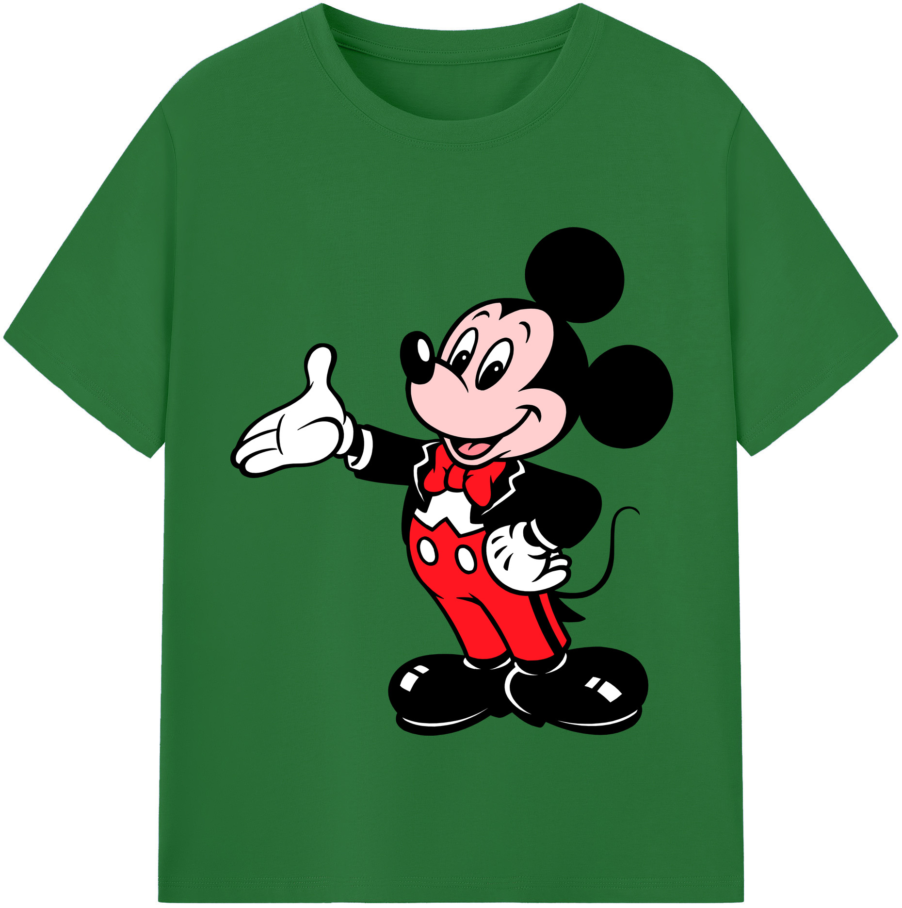 （画像用） ミッキーマウス Mickey Mouse 綿100％半袖Tシャツ（フロントプリント）