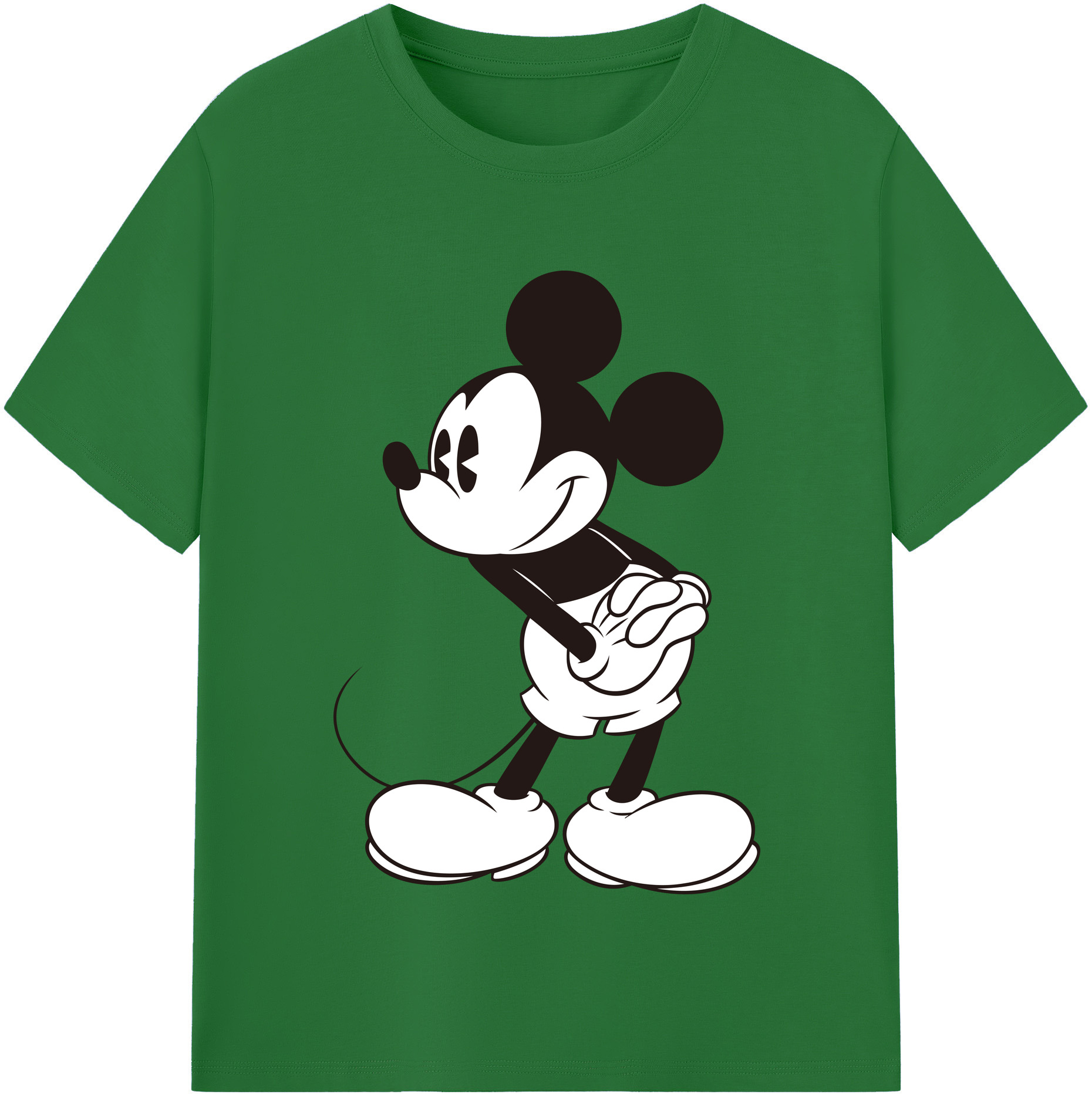 （画像用） ミッキーマウス Mickey Mouse 綿100％半袖Tシャツ（フロントプリント）