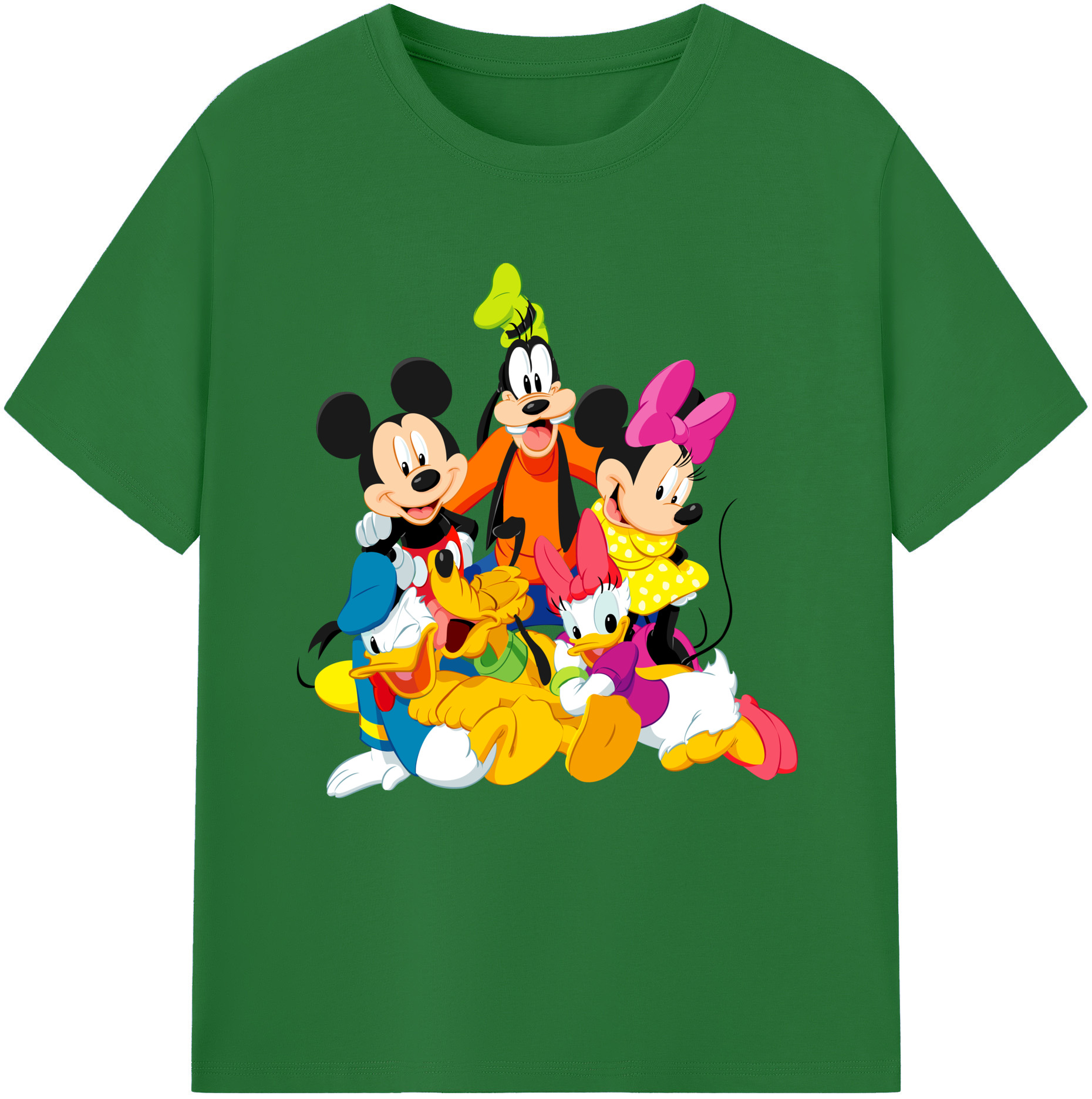 （画像用） ミッキーマウス Mickey Mouse 綿100％半袖Tシャツ（フロントプリント）