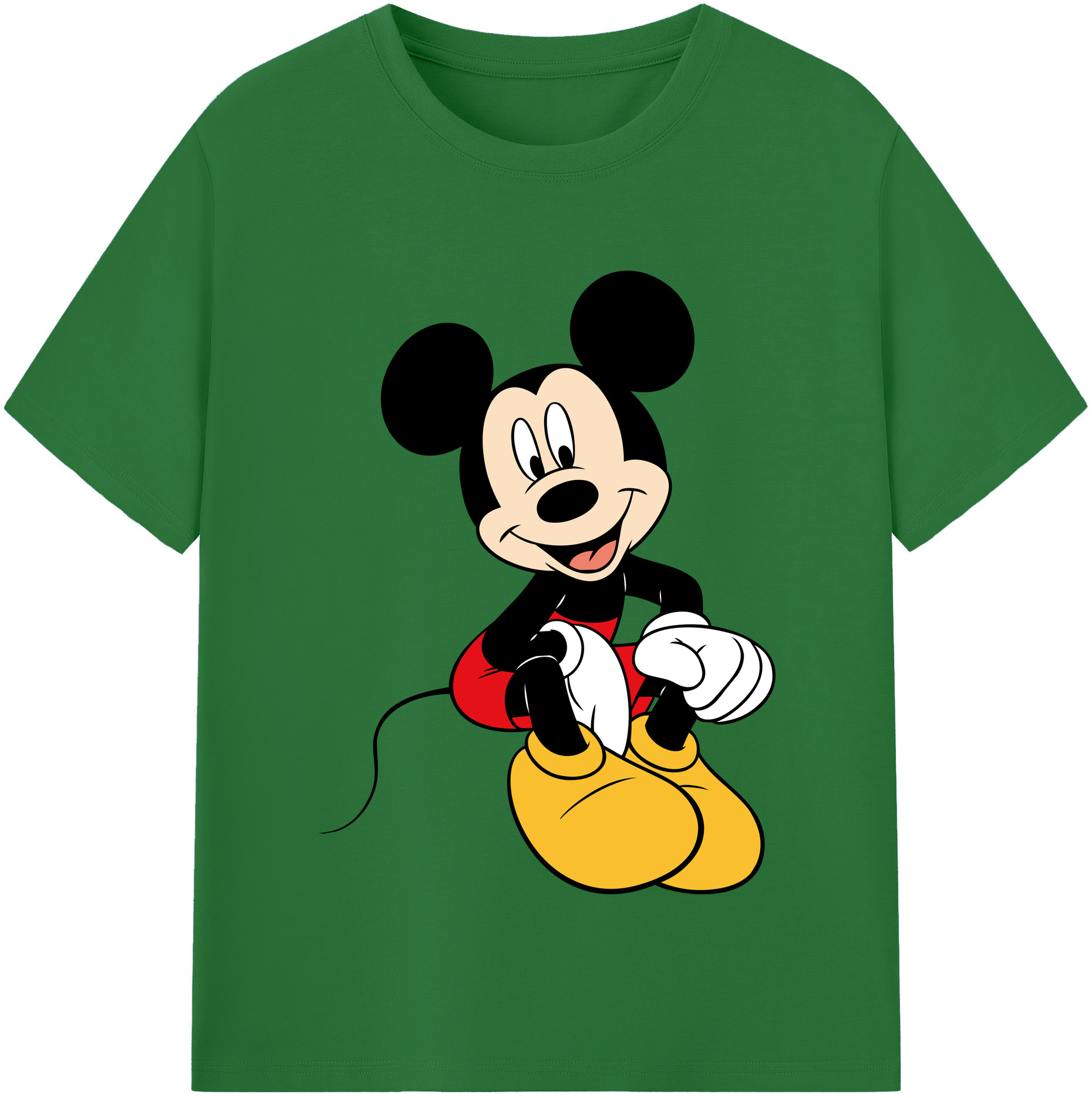（画像用） ミッキーマウス Mickey Mouse 綿100％半袖Tシャツ（フロントプリント）