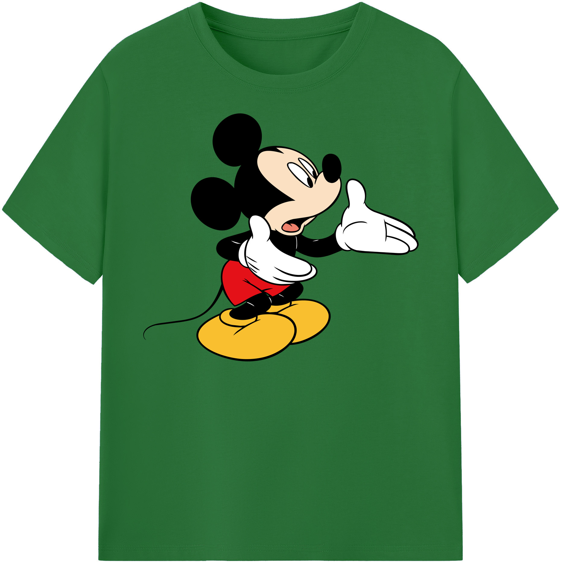 （画像用） ミッキーマウス Mickey Mouse 綿100％半袖Tシャツ（フロントプリント）