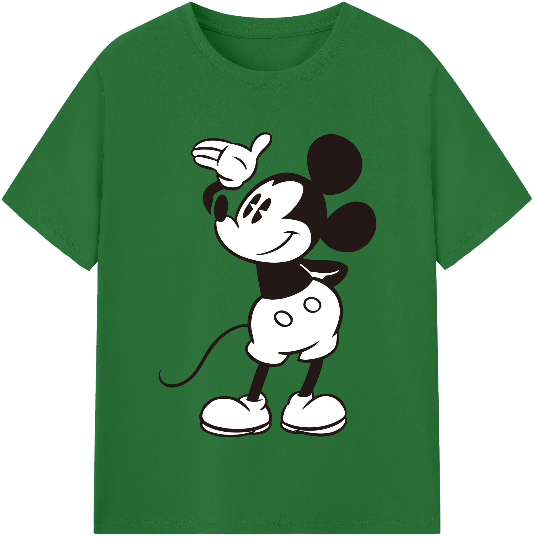 （画像用） ミッキーマウス Mickey Mouse 綿100％半袖Tシャツ（フロントプリント）