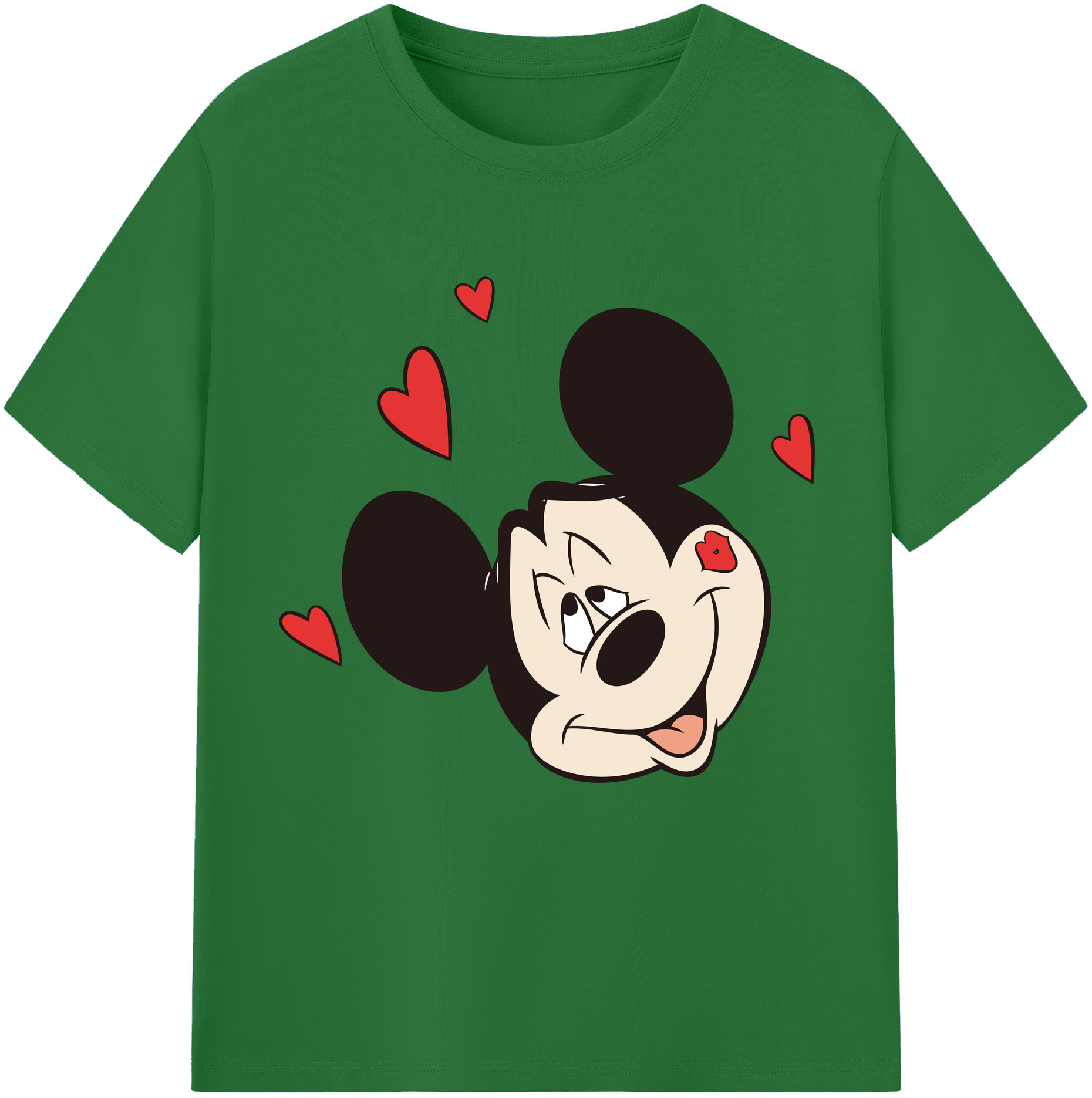 （画像用） ミッキーマウス Mickey Mouse 綿100％半袖Tシャツ（フロントプリント）