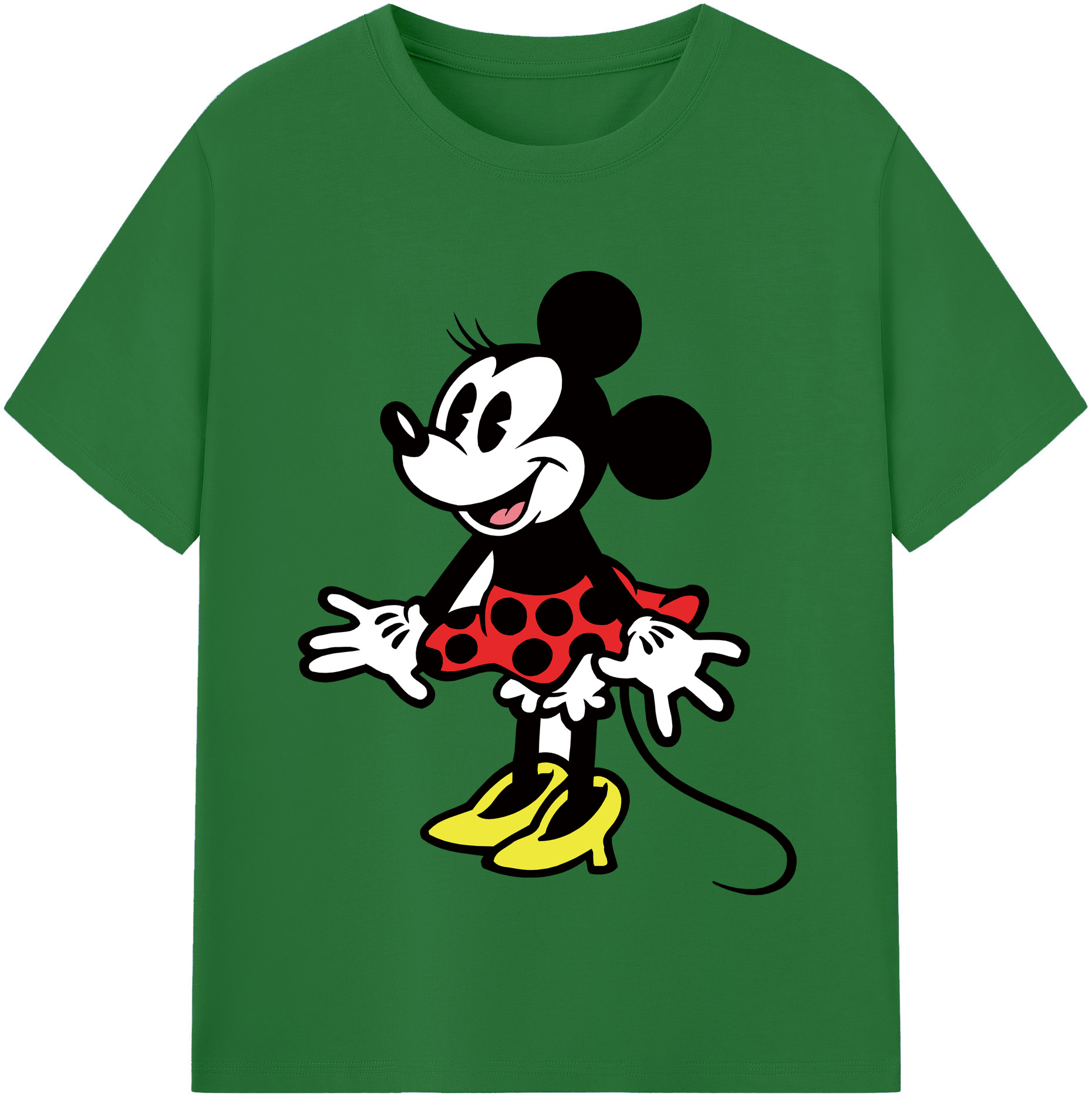 （画像用） ミッキーマウス Mickey Mouse 綿100％半袖Tシャツ（フロントプリント）