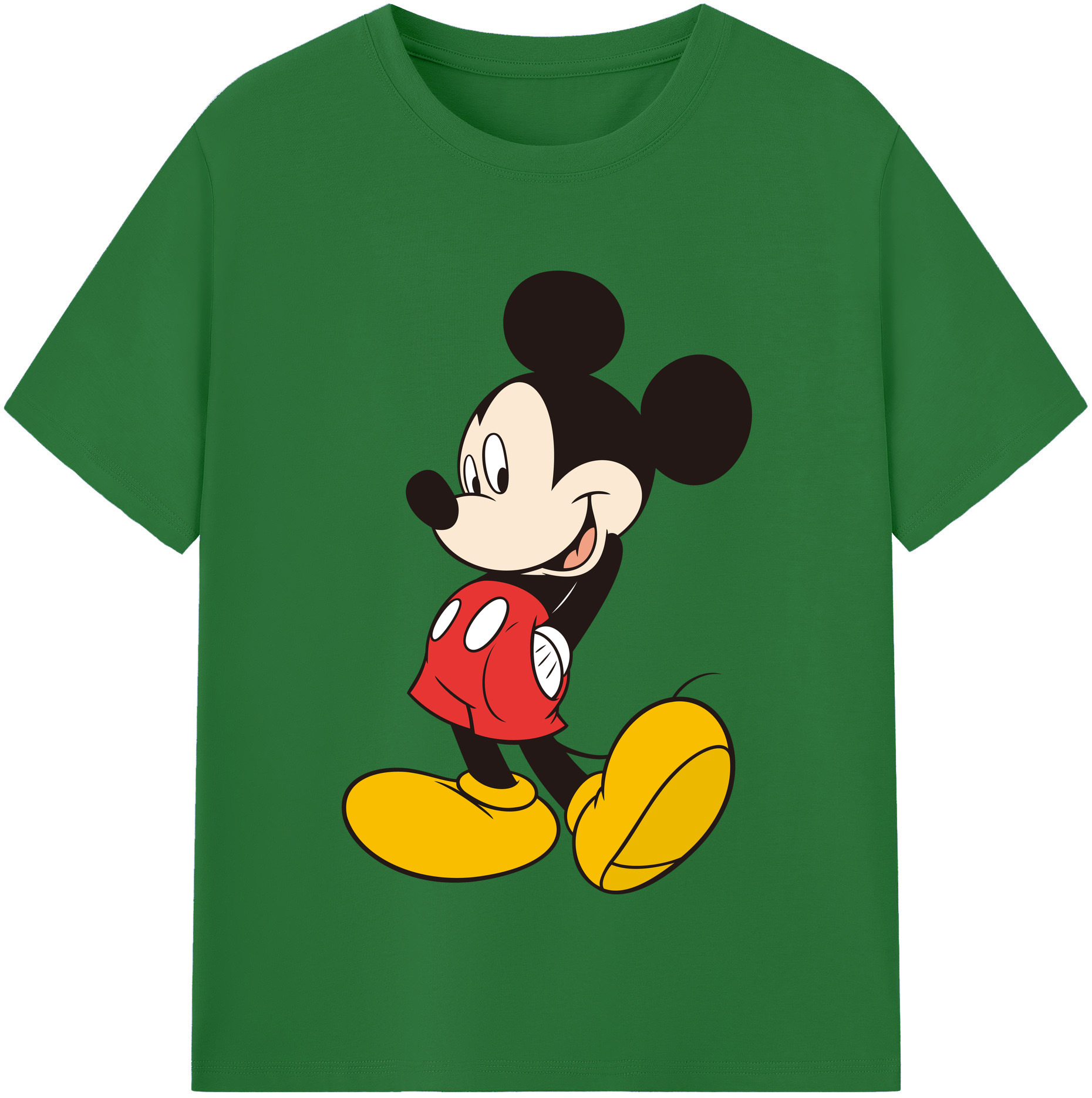 （画像用） ミッキーマウス Mickey Mouse 綿100％半袖Tシャツ（フロントプリント）